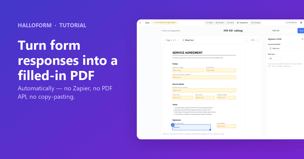 Turn form responses into a filled-in PDF โ automatically