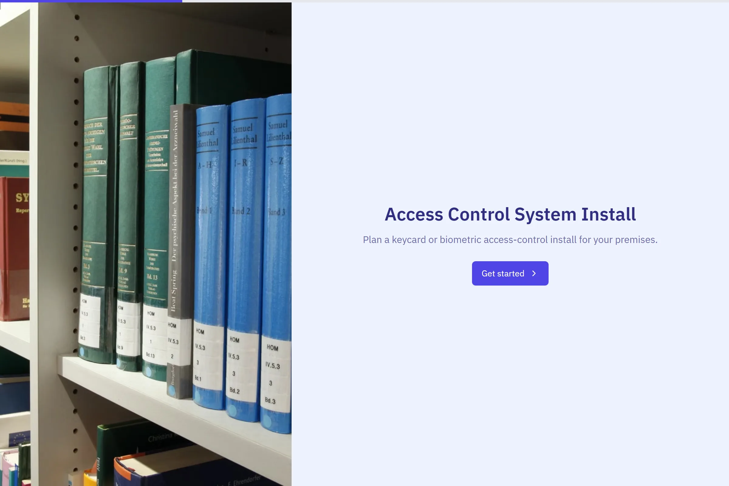 Access Control System Install template preview