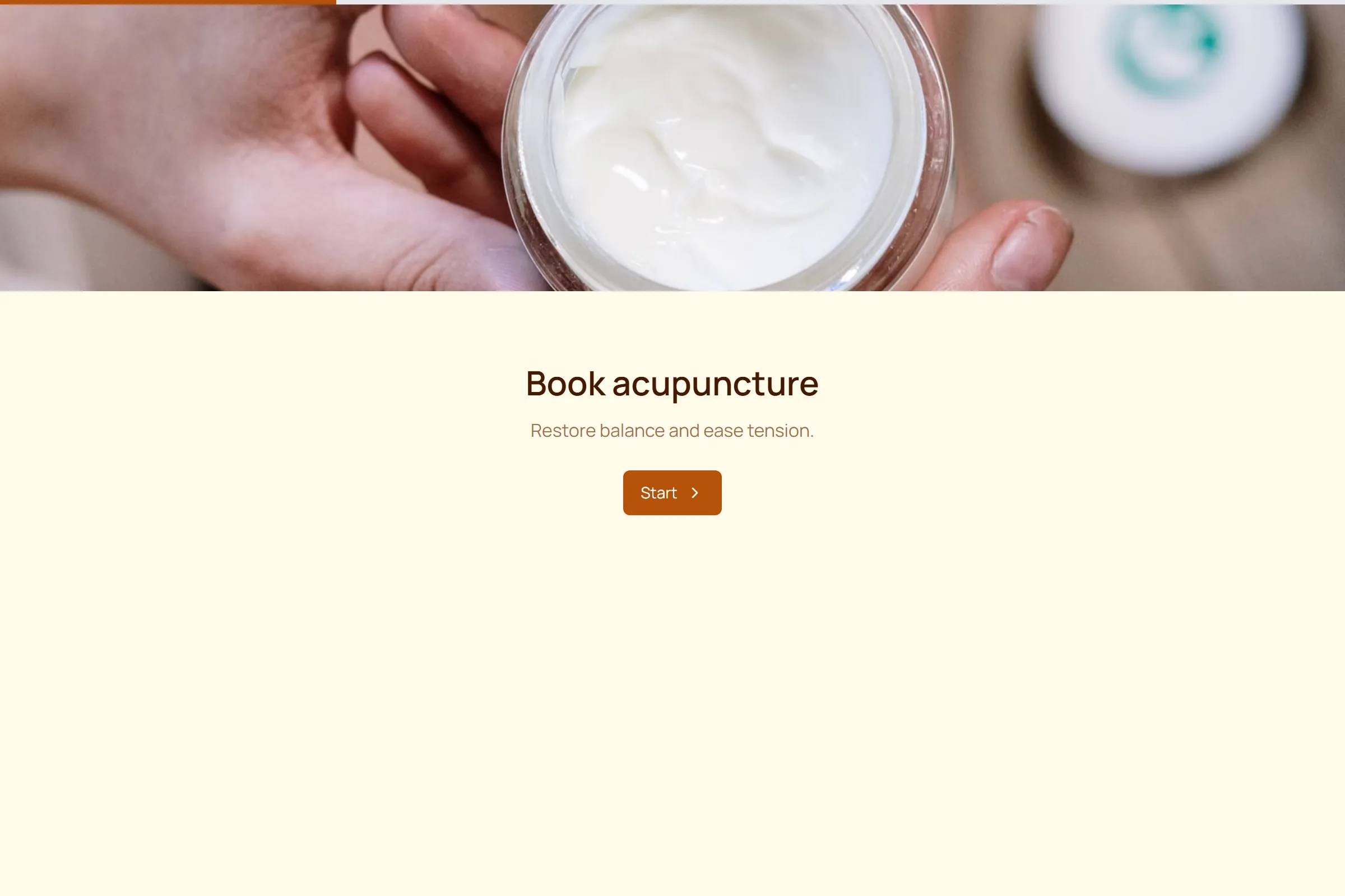 Acupuncture Booking template preview