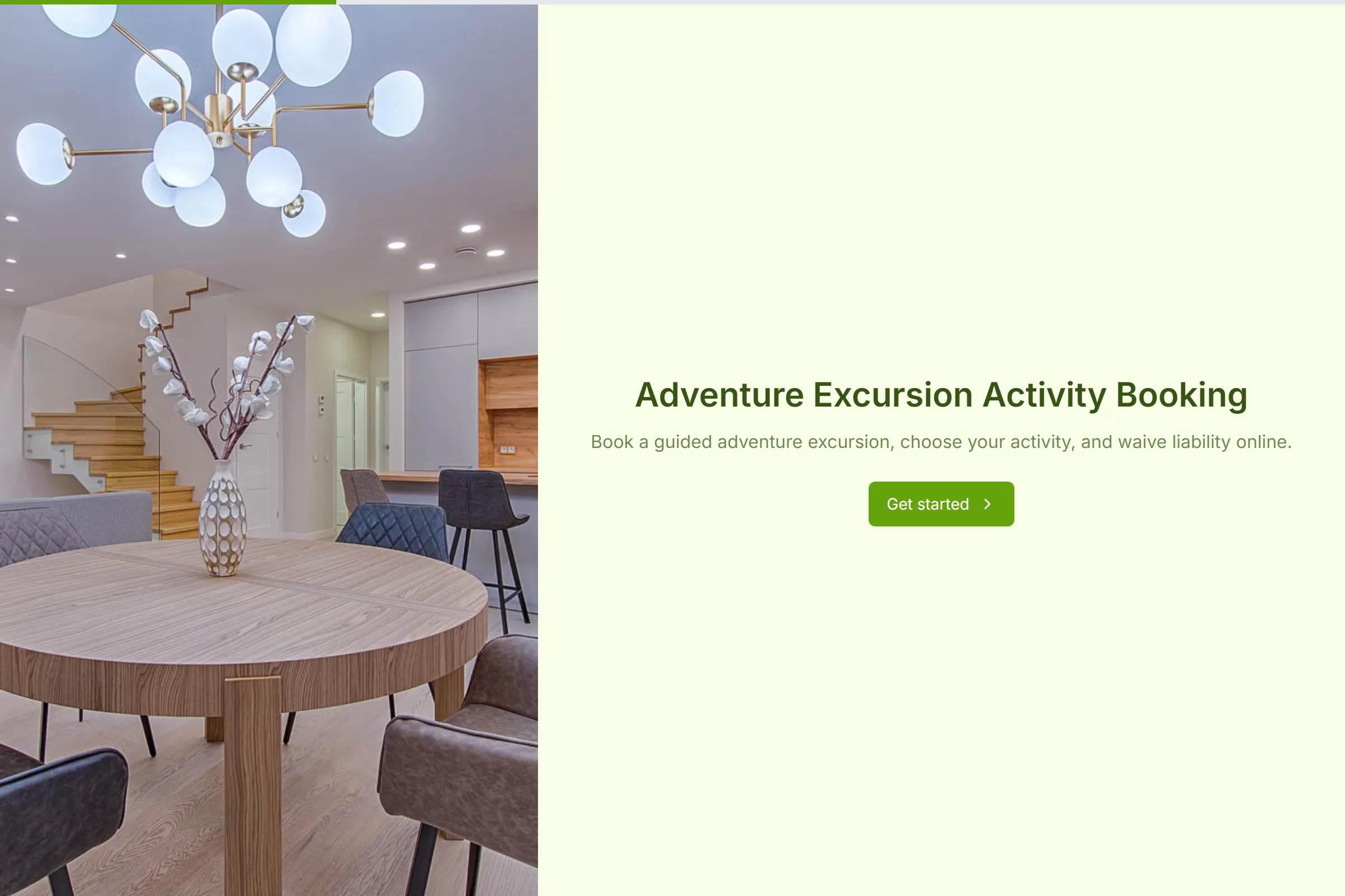 Adventure Excursion Activity Booking template preview