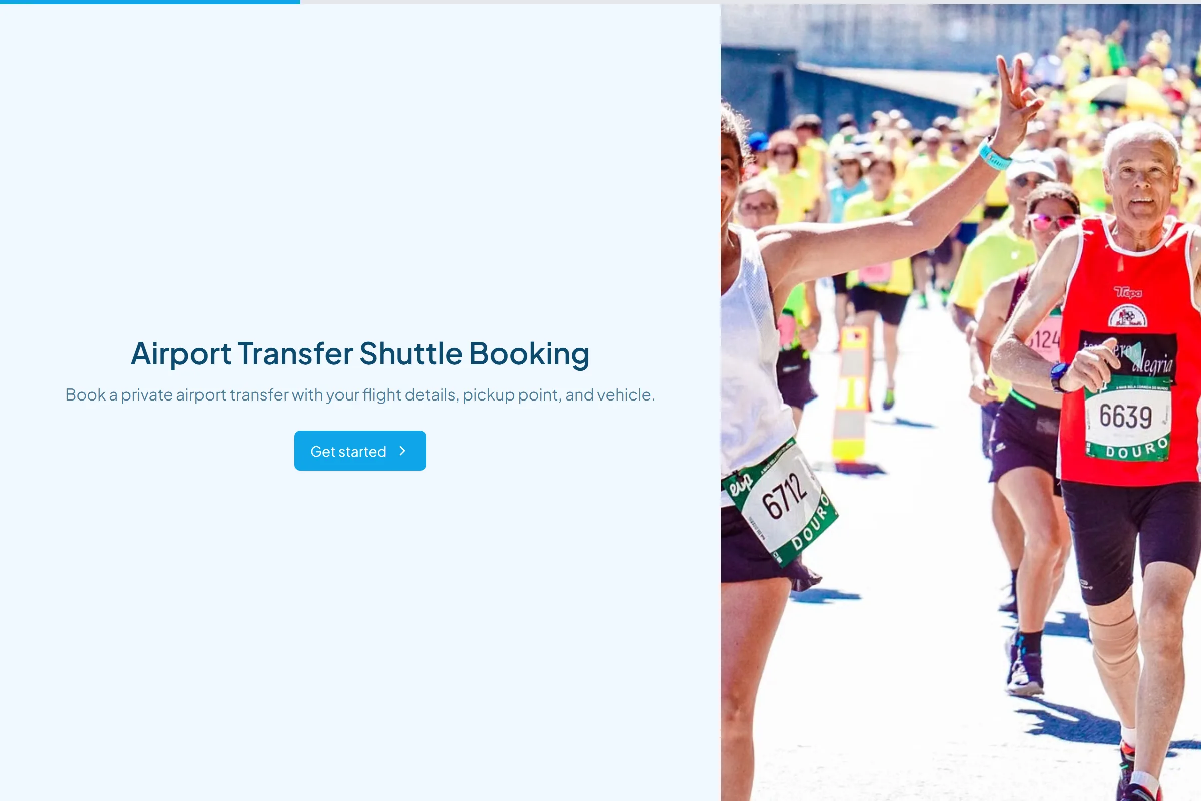 Airport Transfer Shuttle Booking template preview