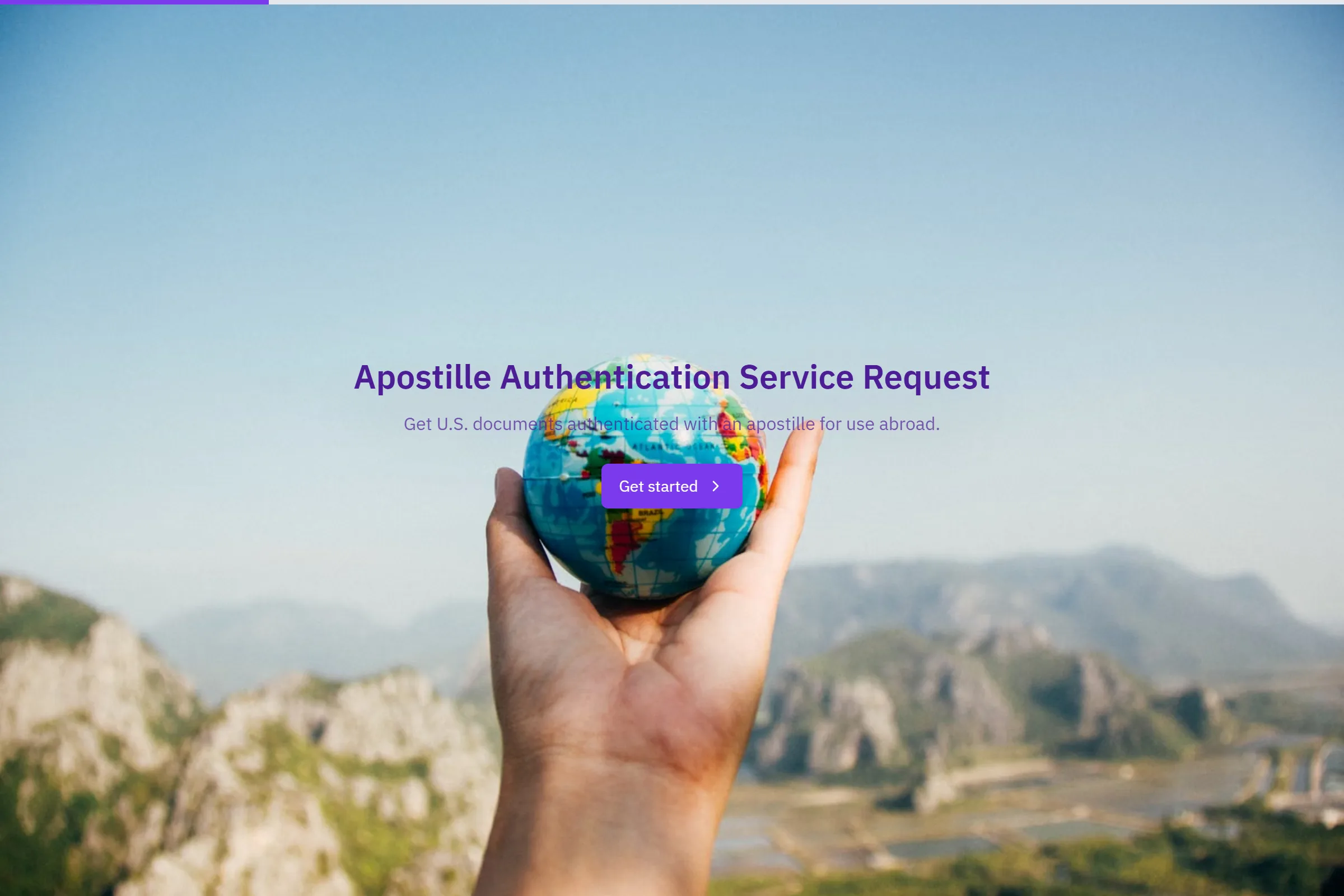 Apostille Authentication Service Request preview