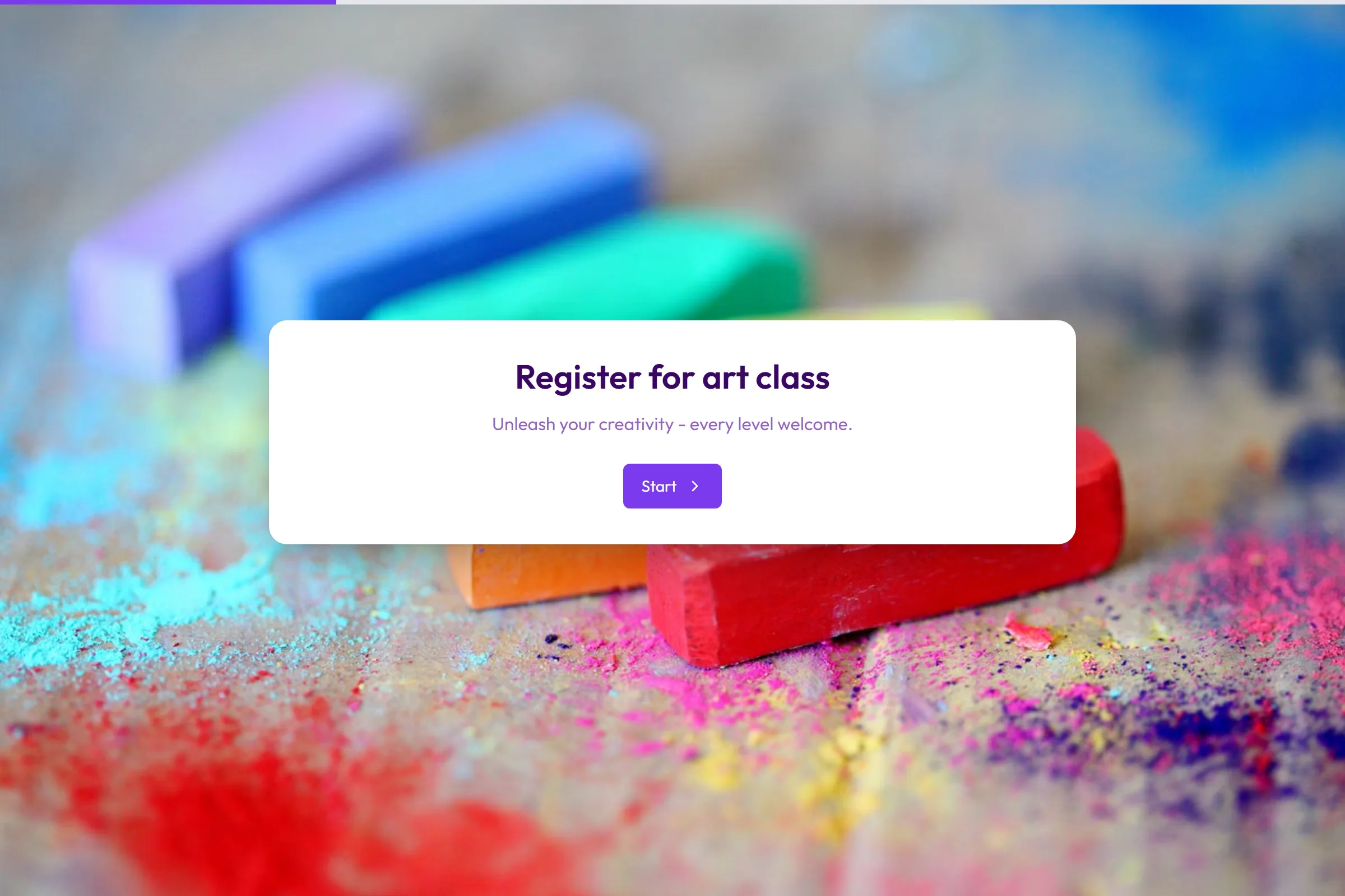 Art Class Registration template preview