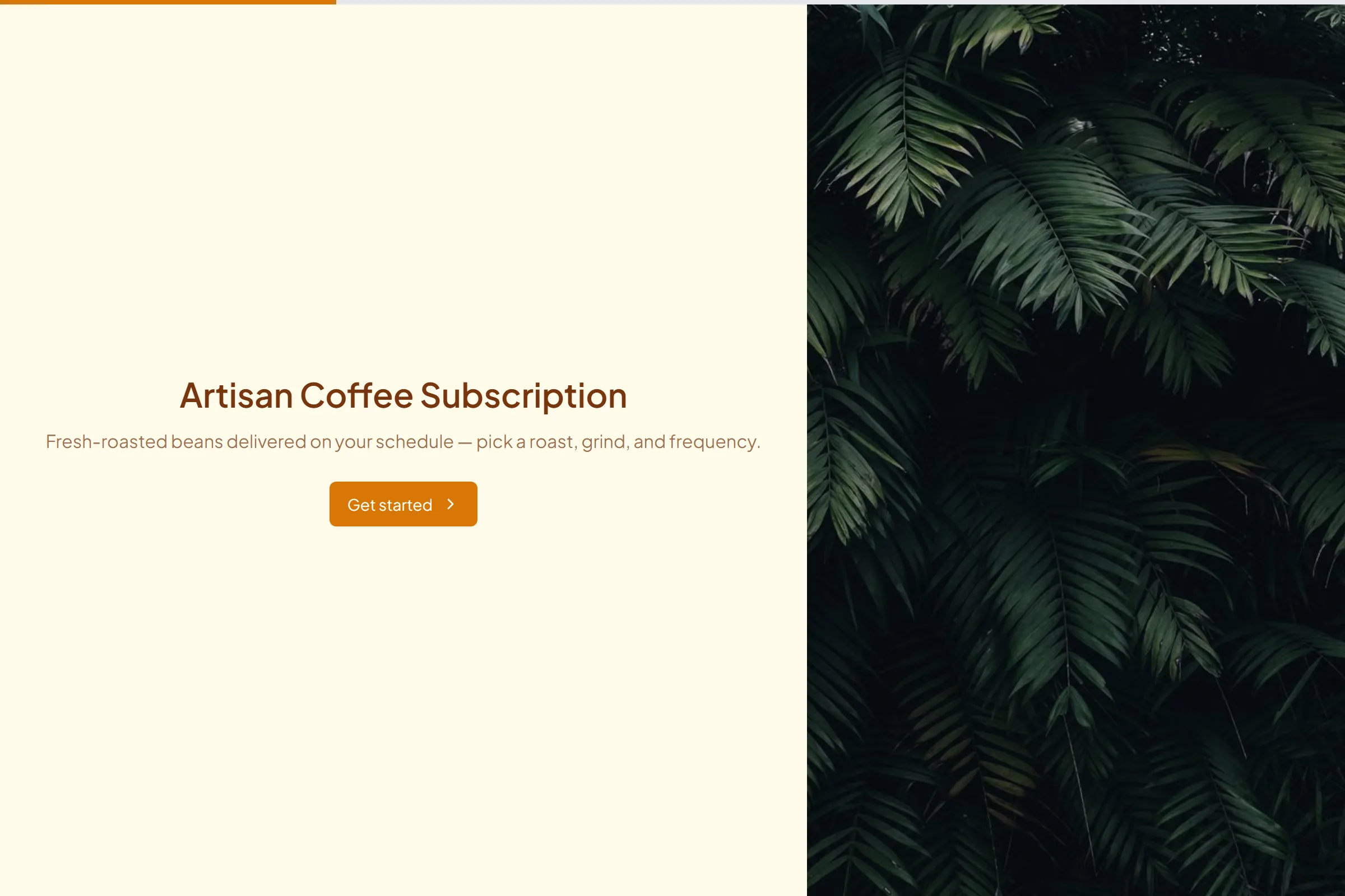 Artisan Coffee Subscription template preview