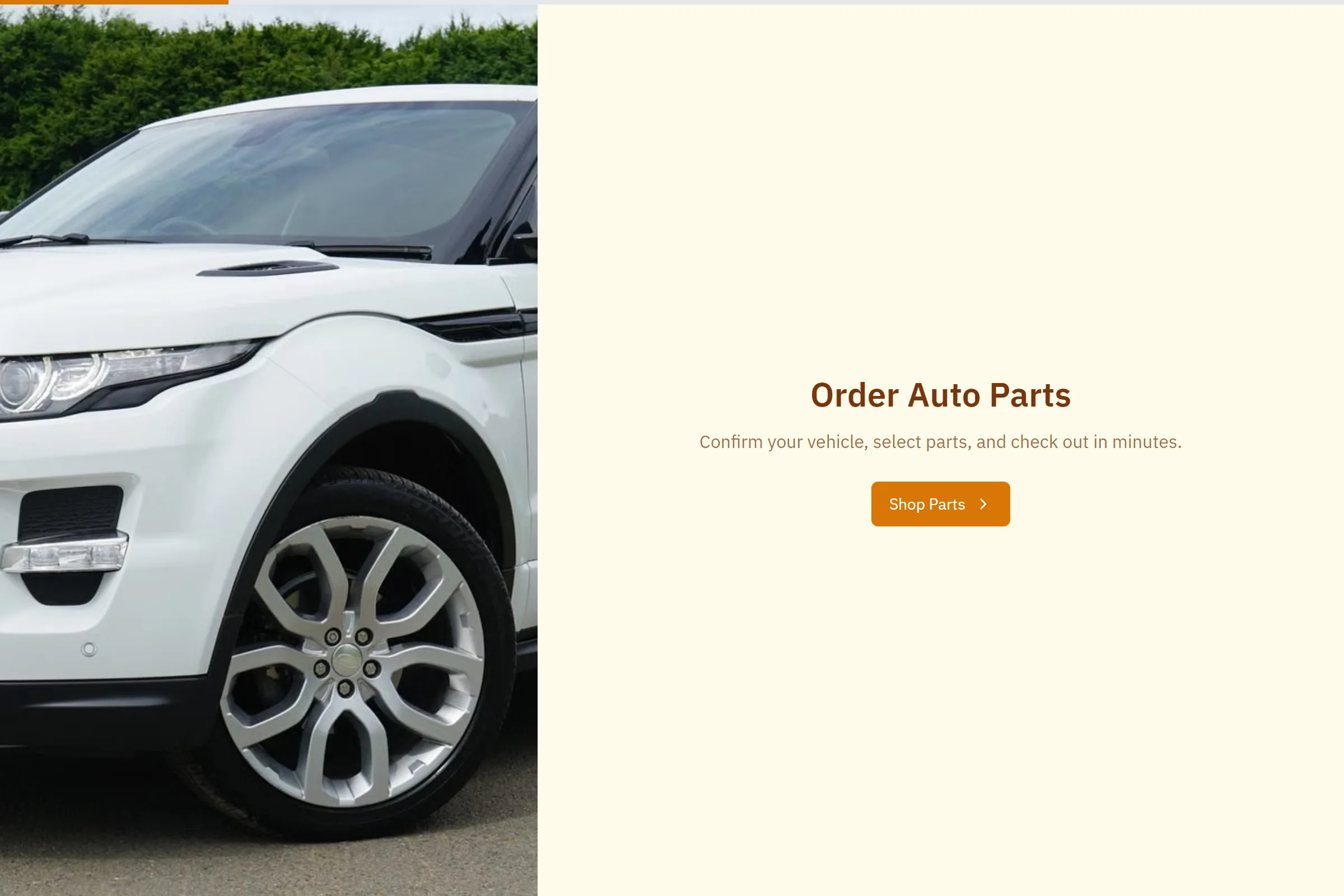 Auto Parts Order template preview