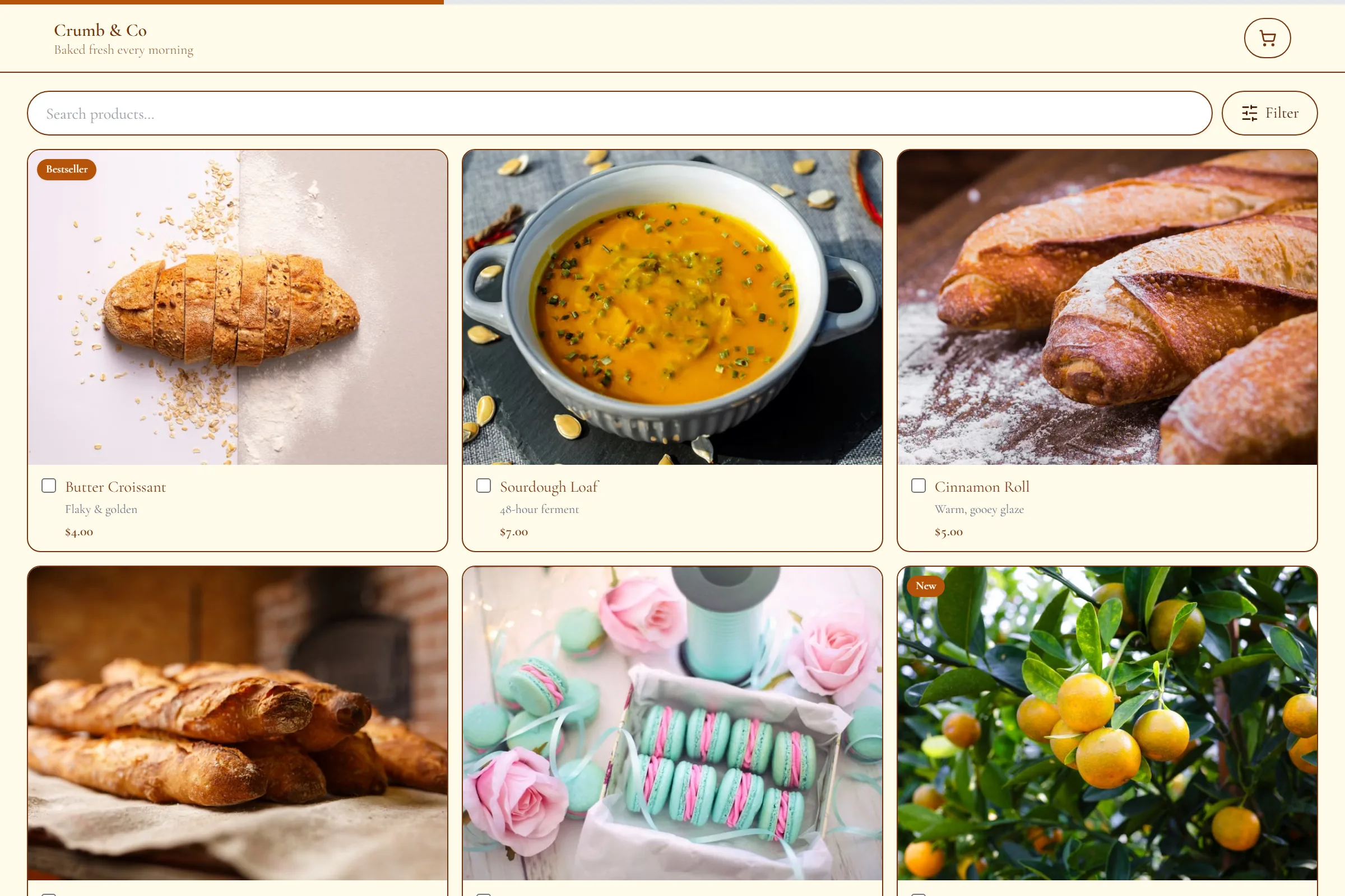 Bakery Store template preview