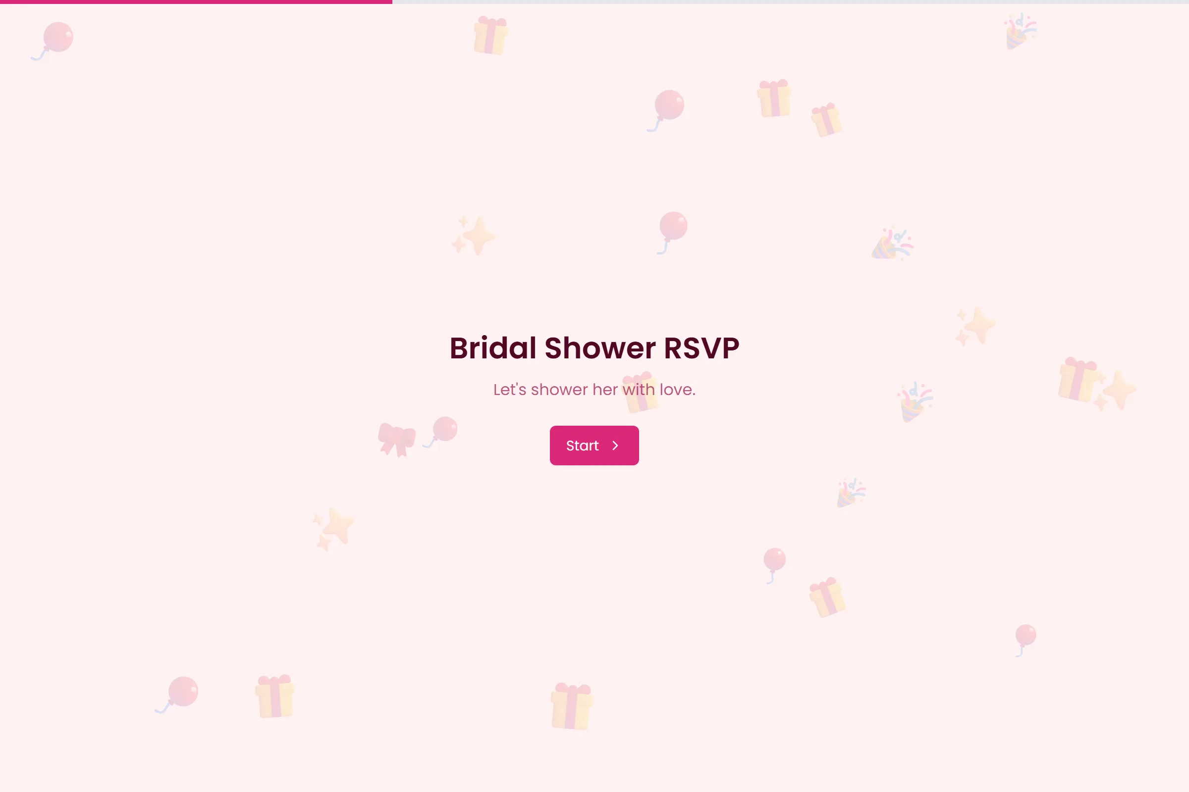 Bridal Shower RSVP template preview