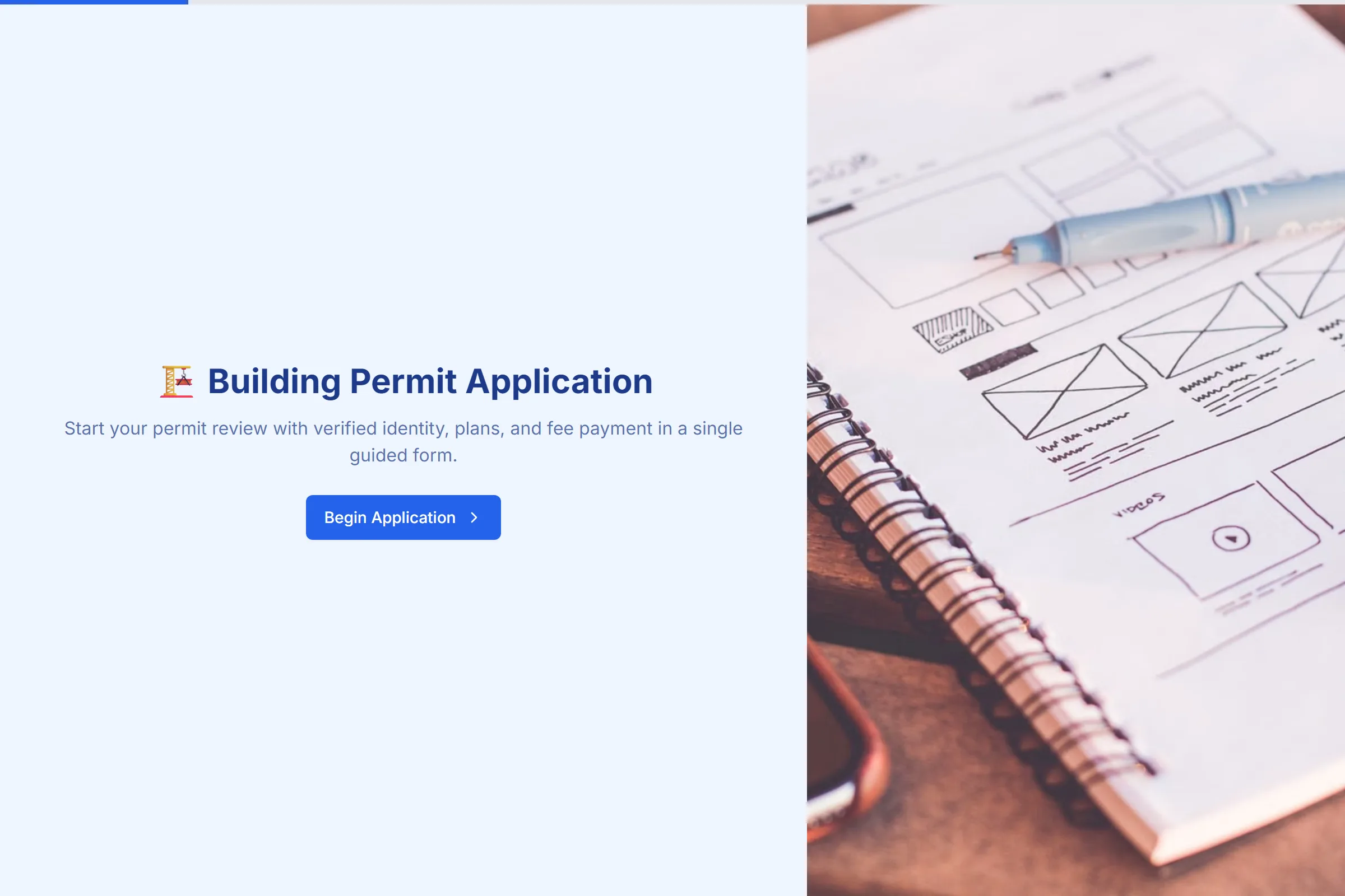 Building Permit Application template preview