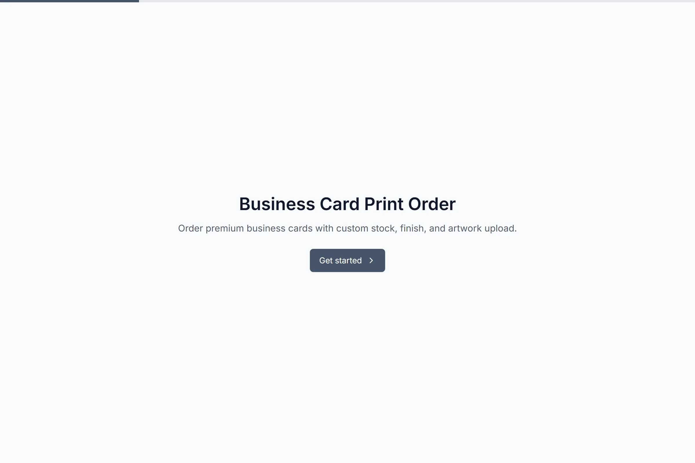 Business Card Print Order preview