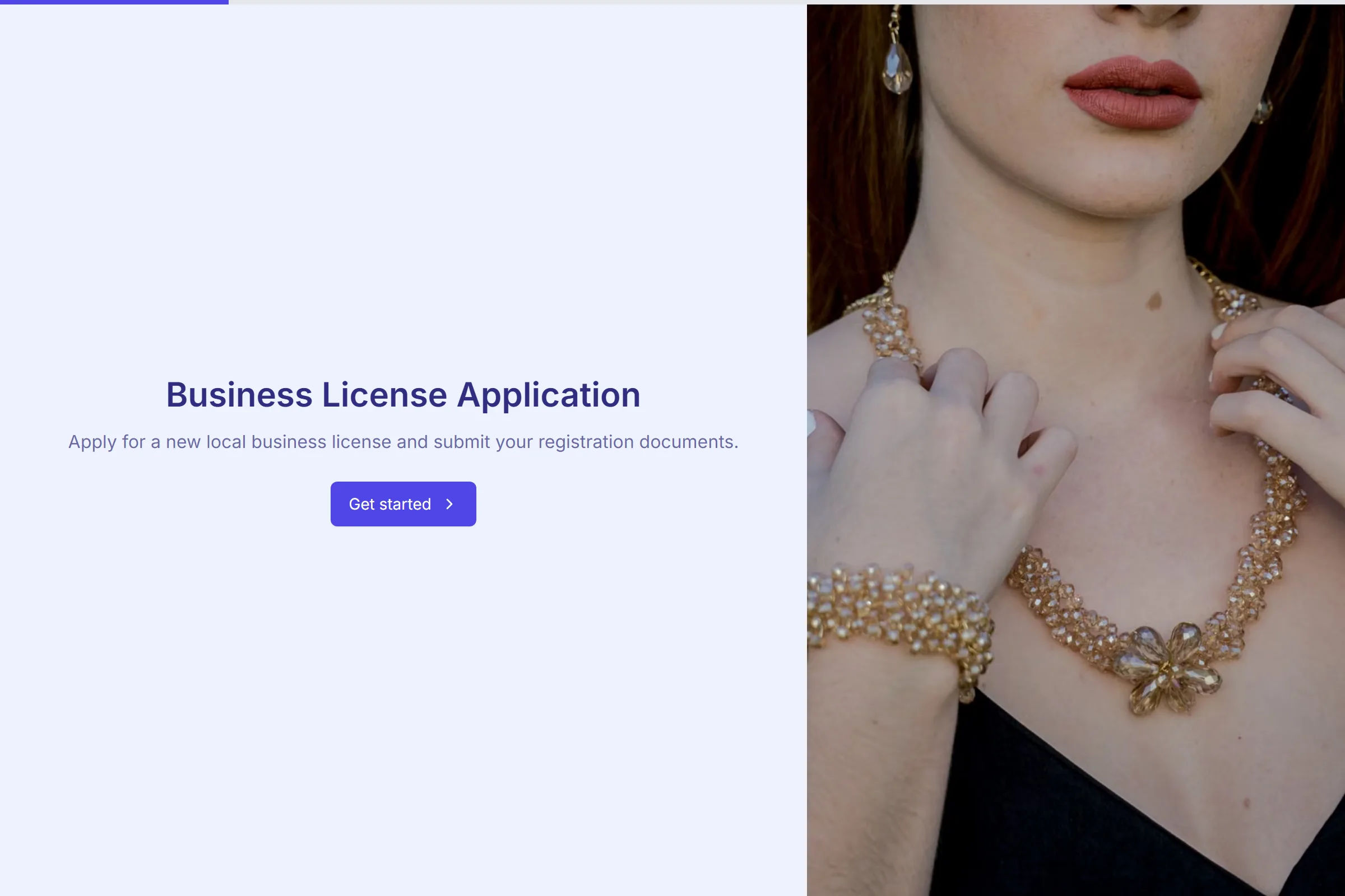 Business License Application template preview