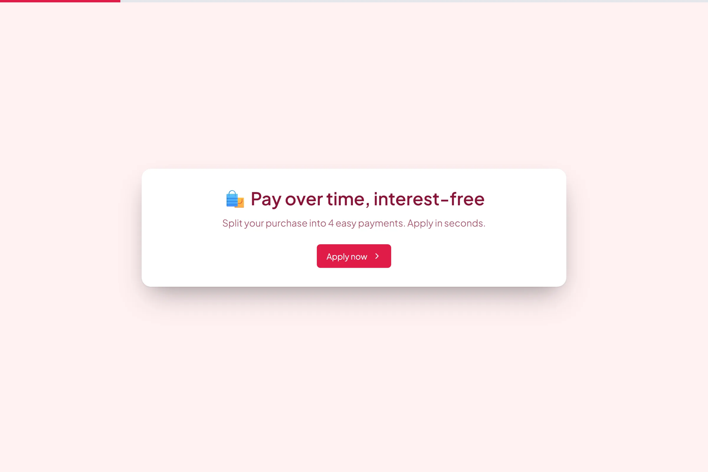 Buy Now Pay Later Application template preview