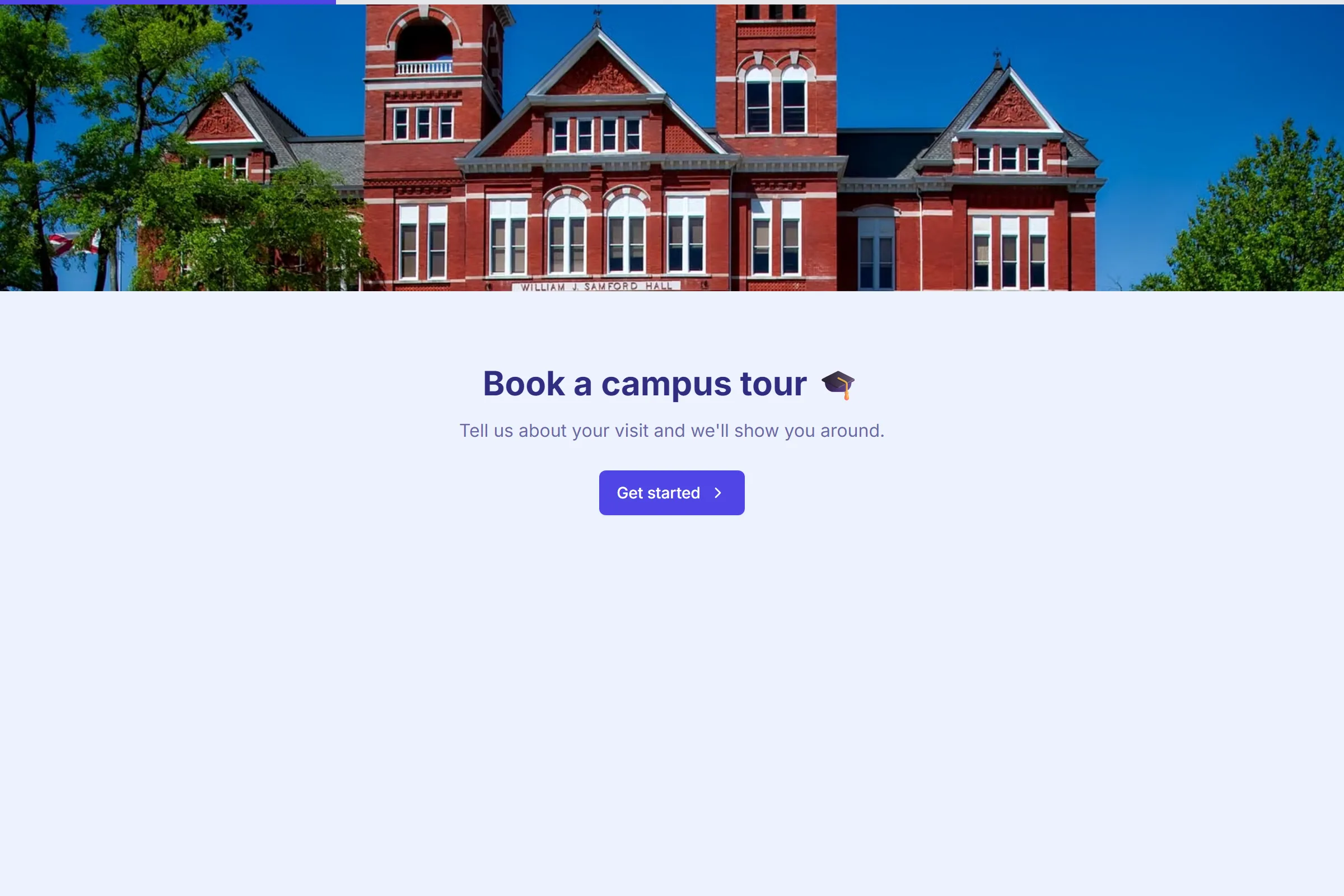 Campus Tour Booking template preview