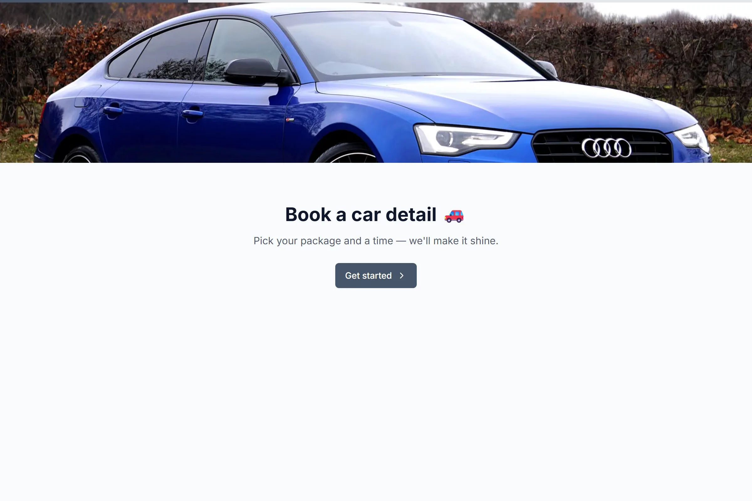 Car Detailing Booking template preview
