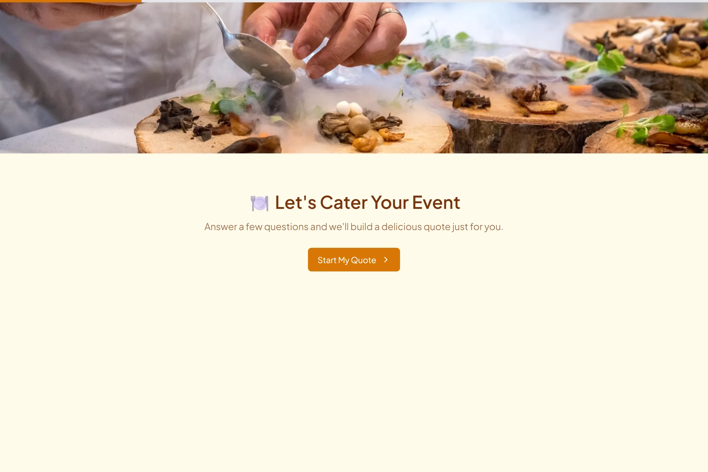 Catering Order & Quote Request template preview