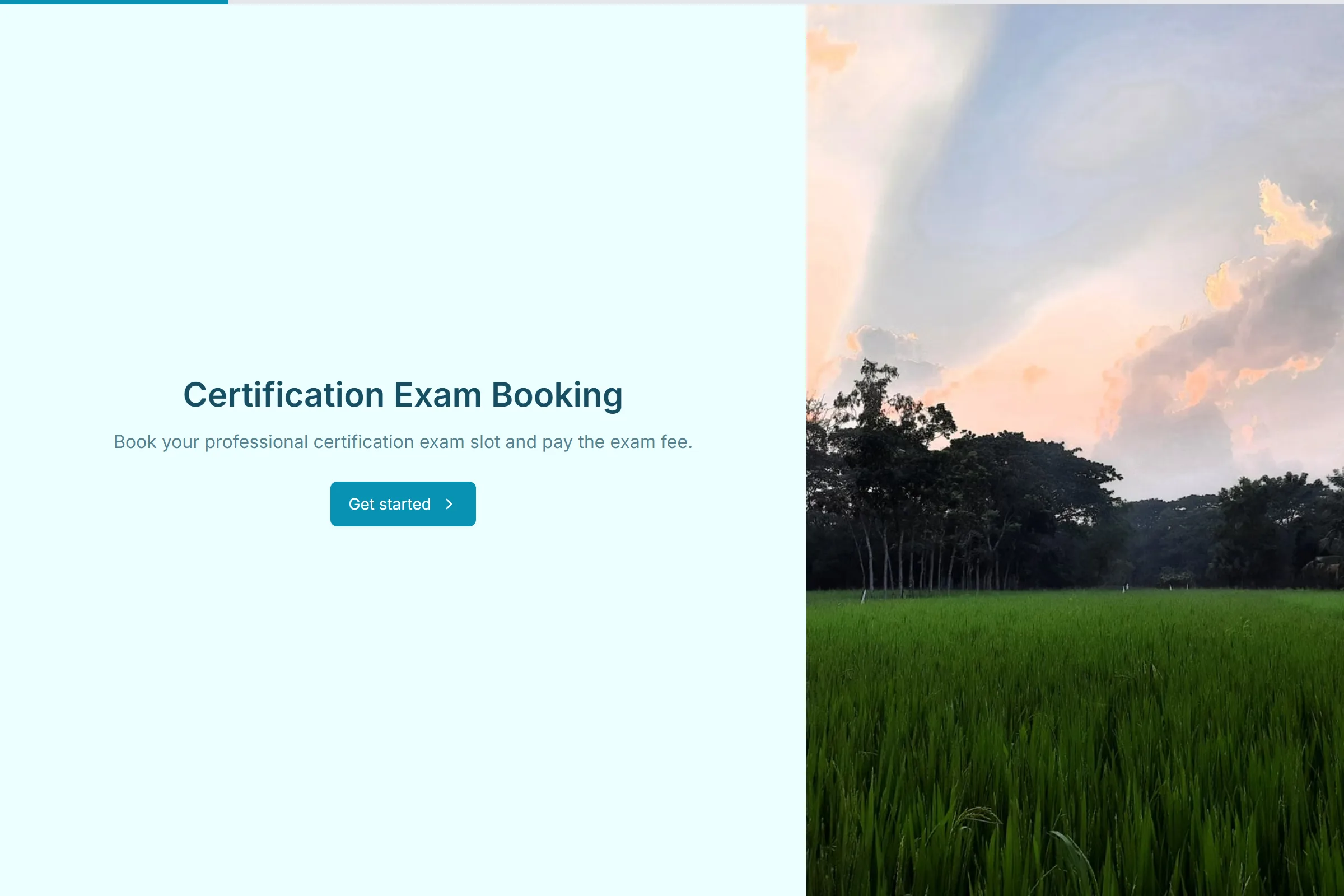 Certification Exam Booking template preview