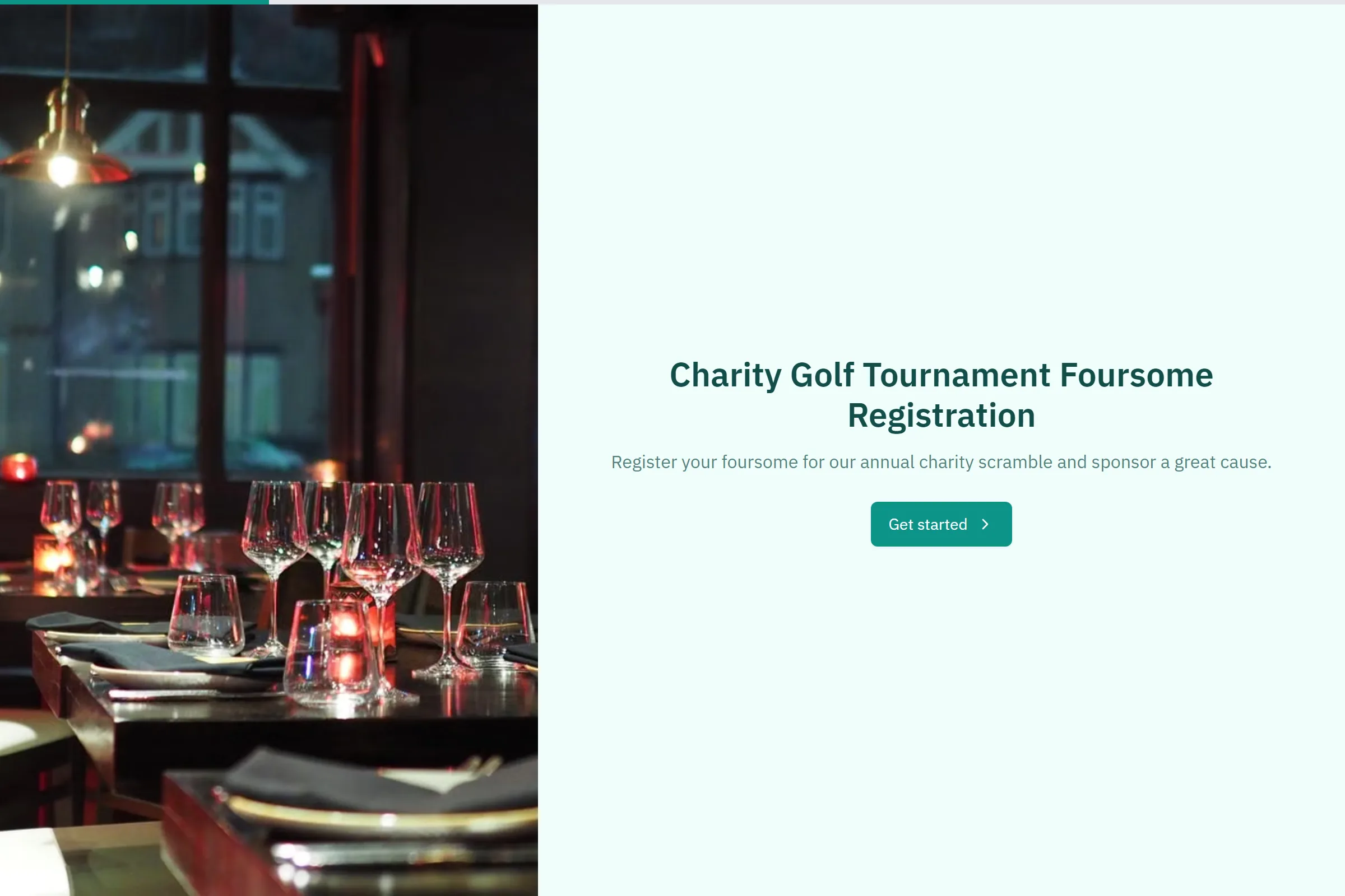Charity Golf Tournament Foursome Registration template preview