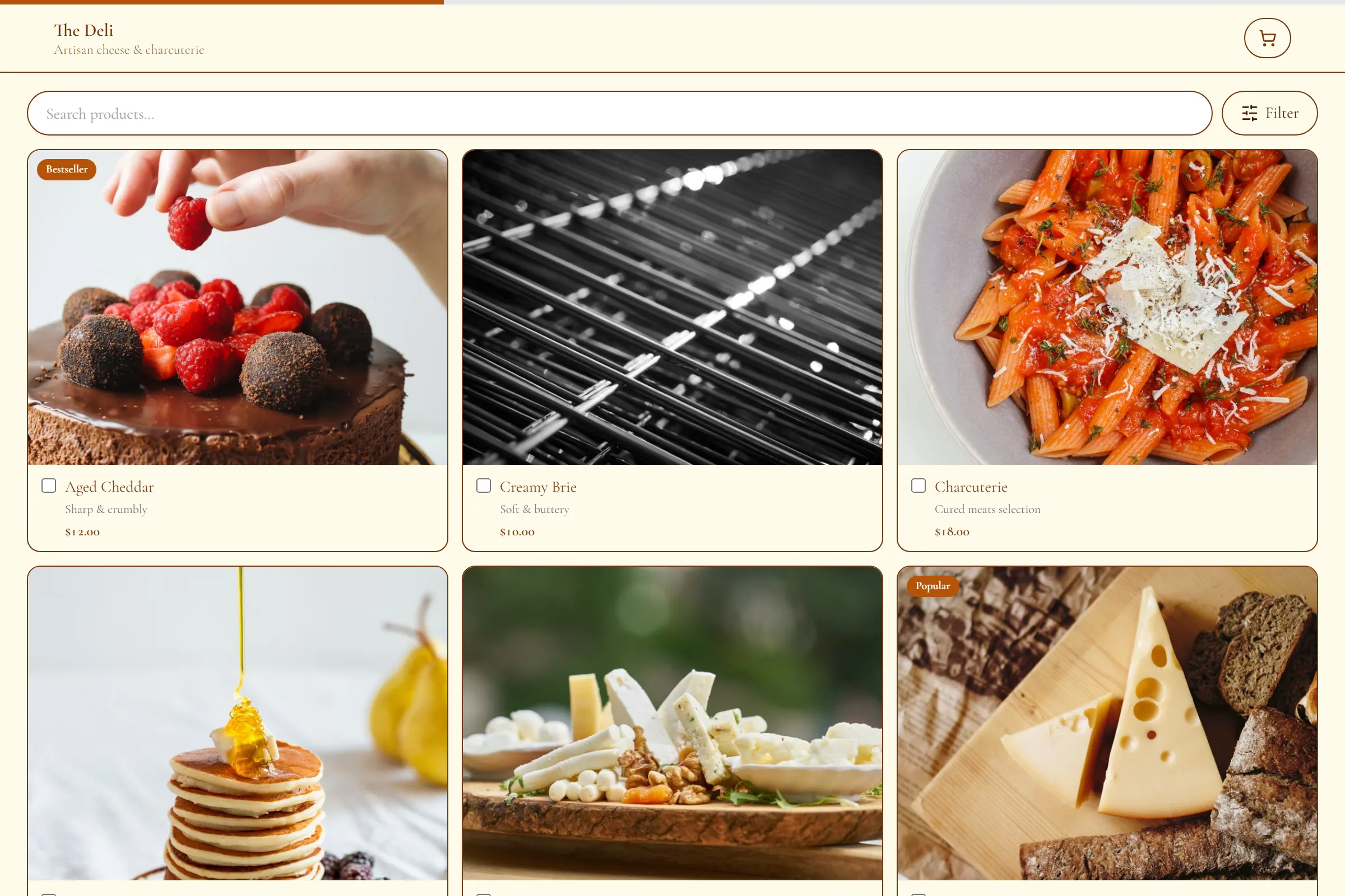 Cheese & Deli Store template preview