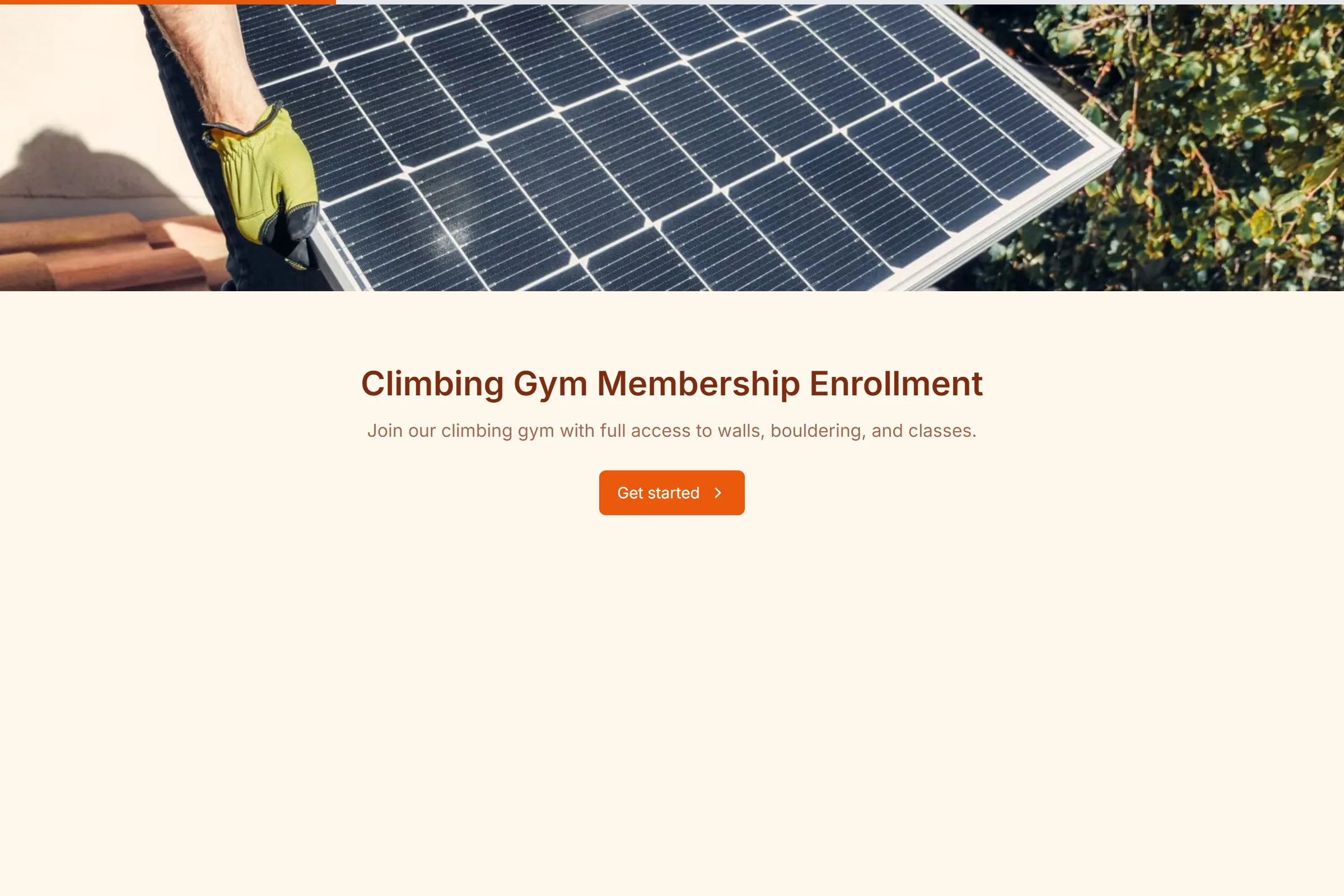 Climbing Gym Membership Enrollment preview