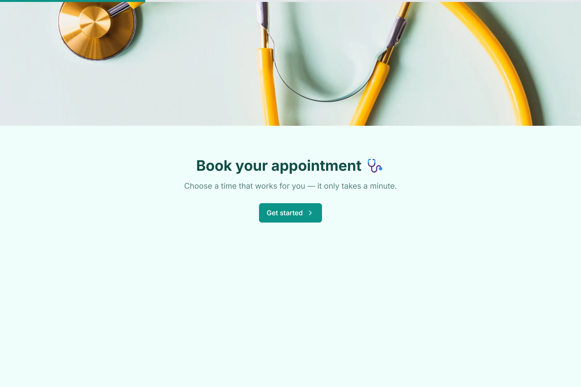 Clinic Appointment Booking template preview