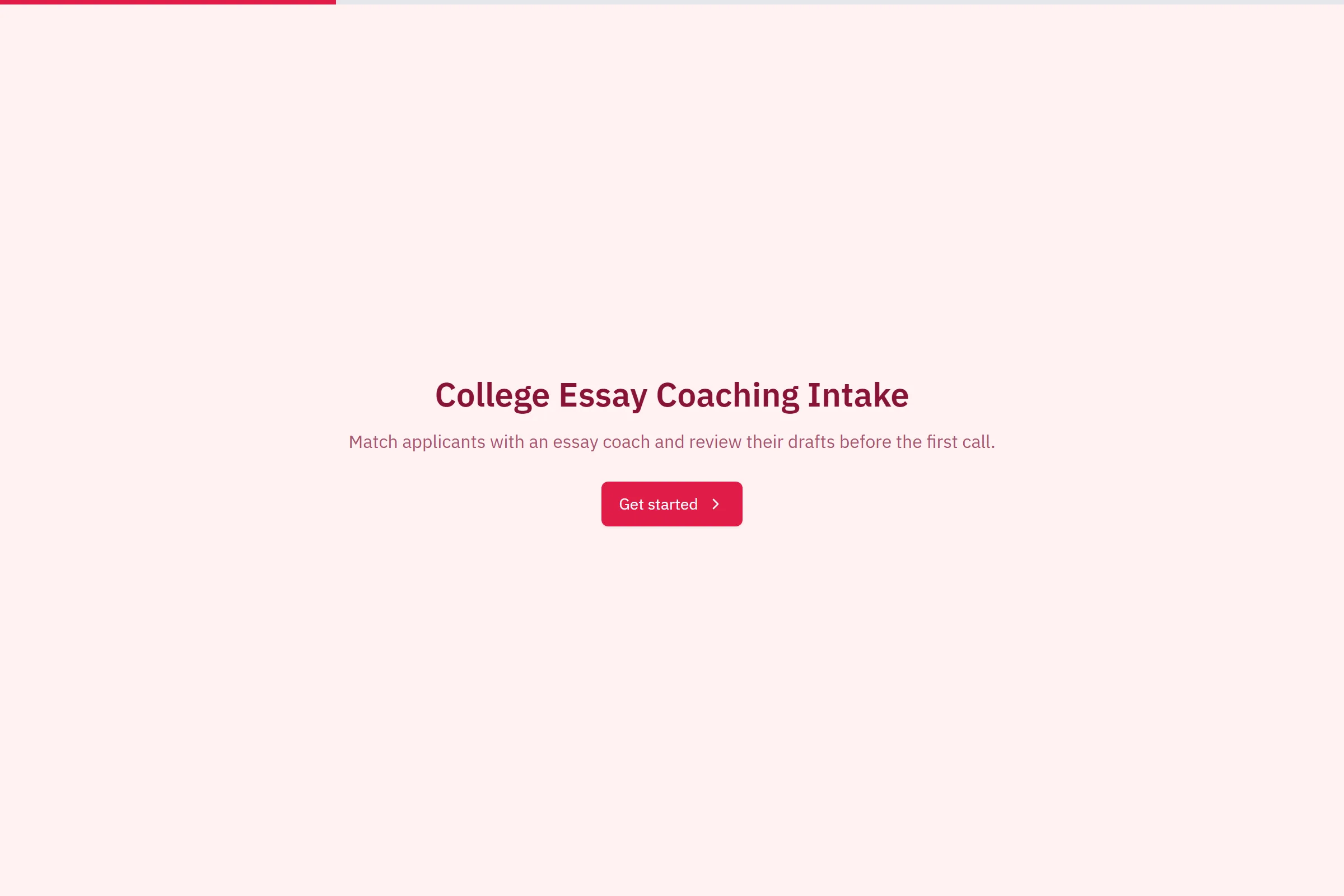 College Essay Coaching Intake preview