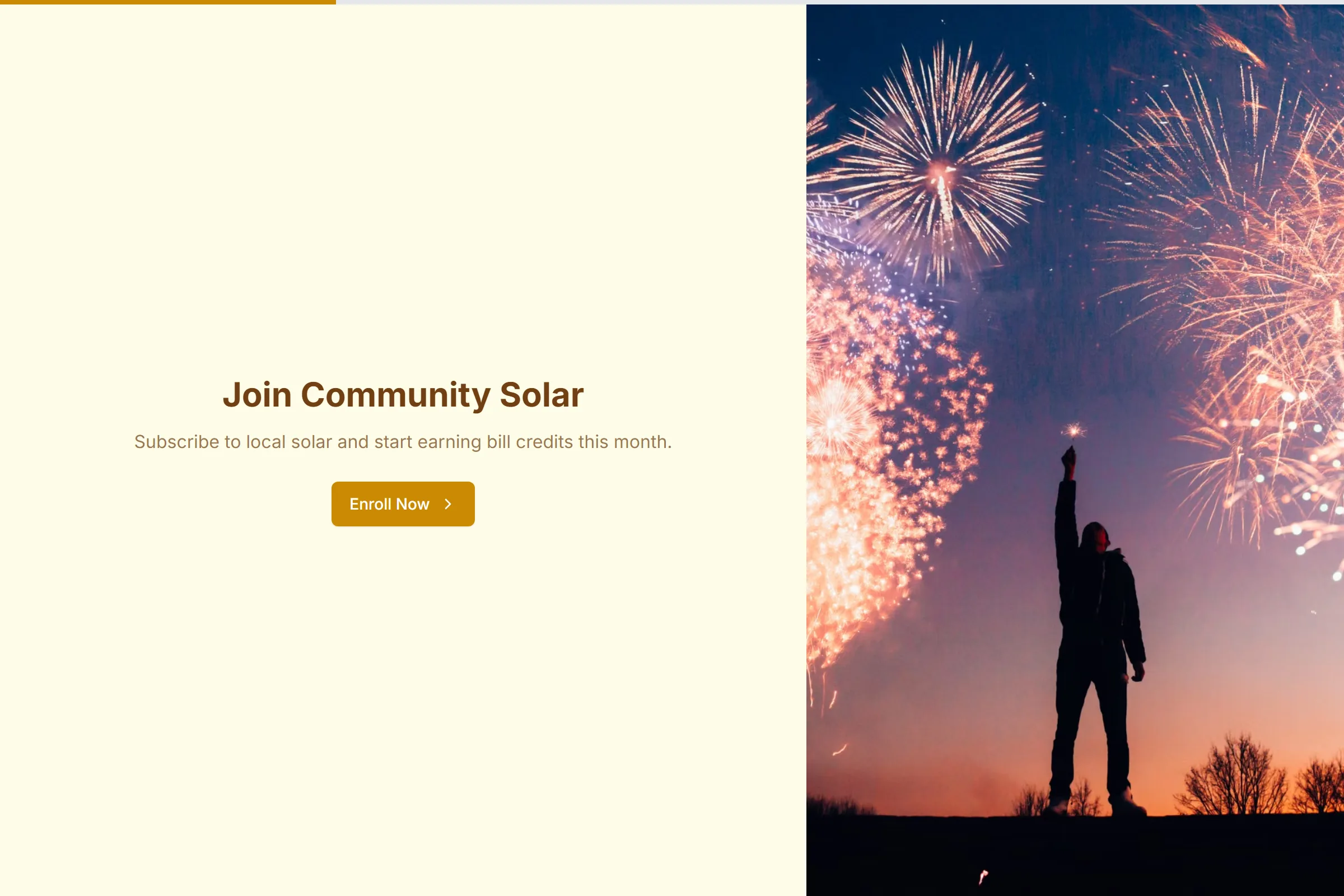 Community Solar Enrollment template preview