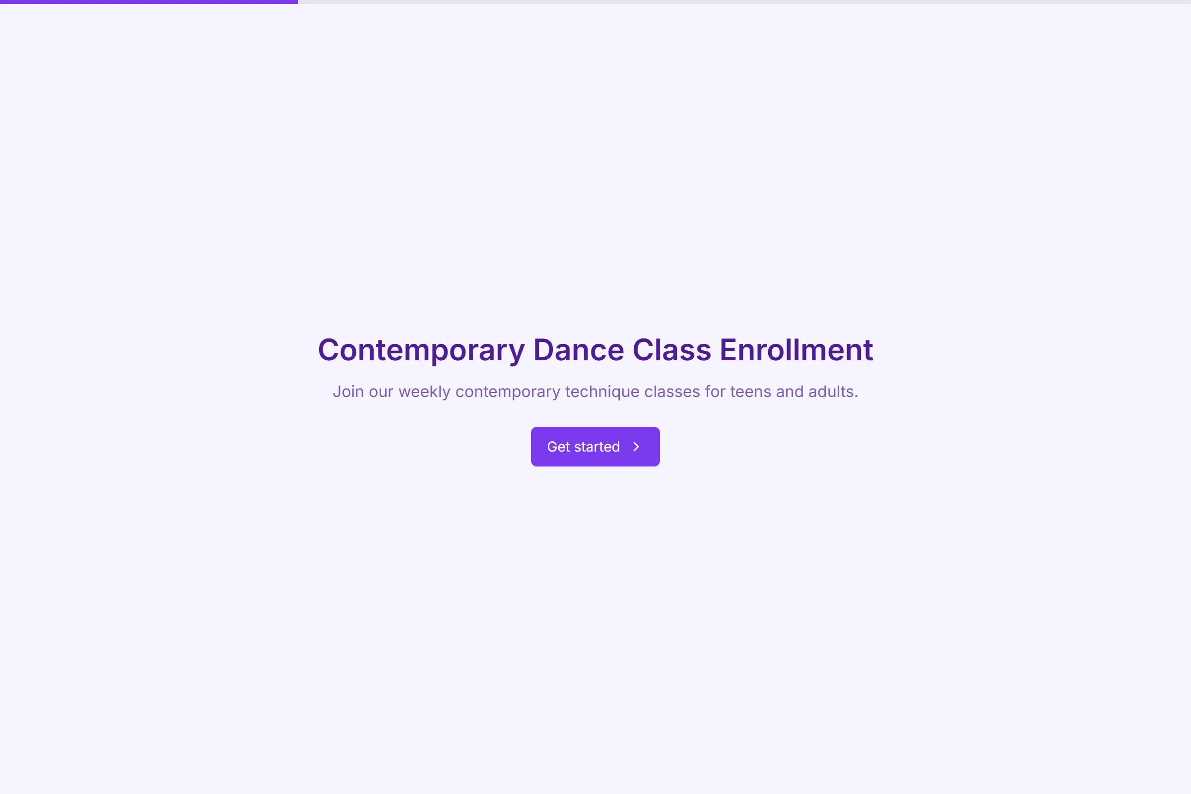 Contemporary Dance Class Enrollment template preview
