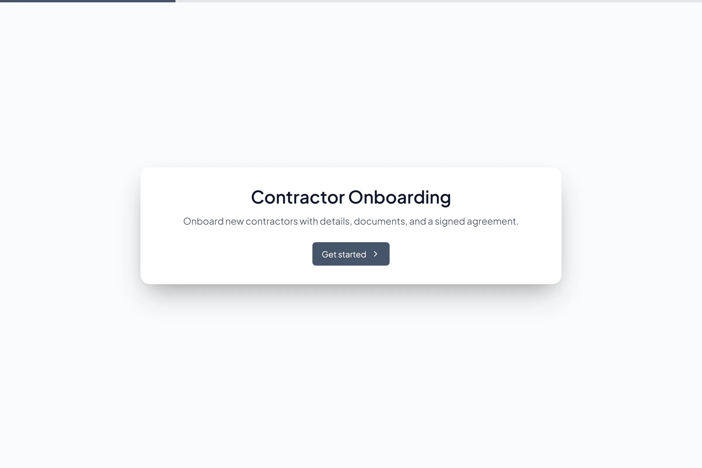Contractor Onboarding template preview