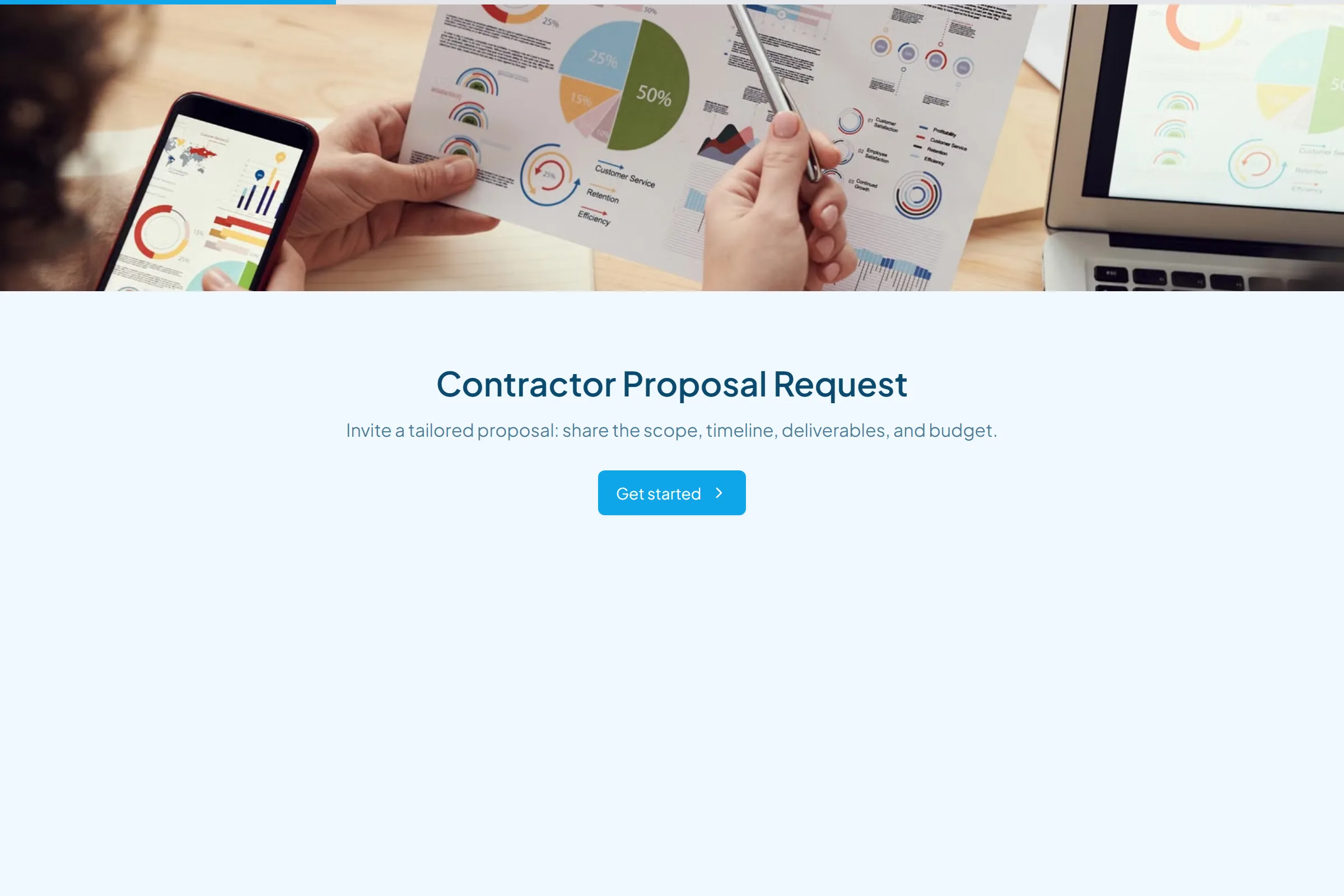 Contractor Proposal Request template preview