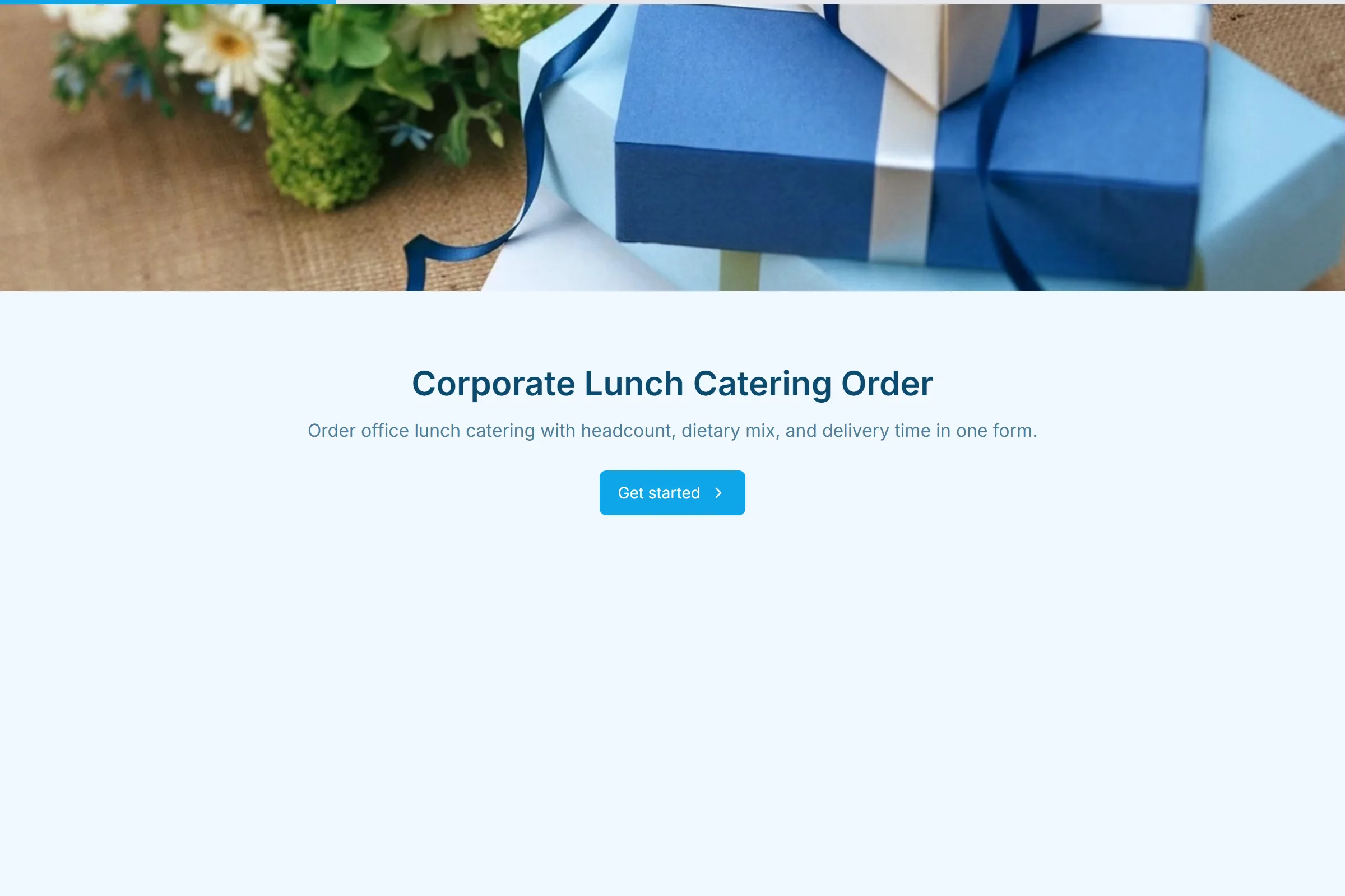 Corporate Lunch Catering Order preview