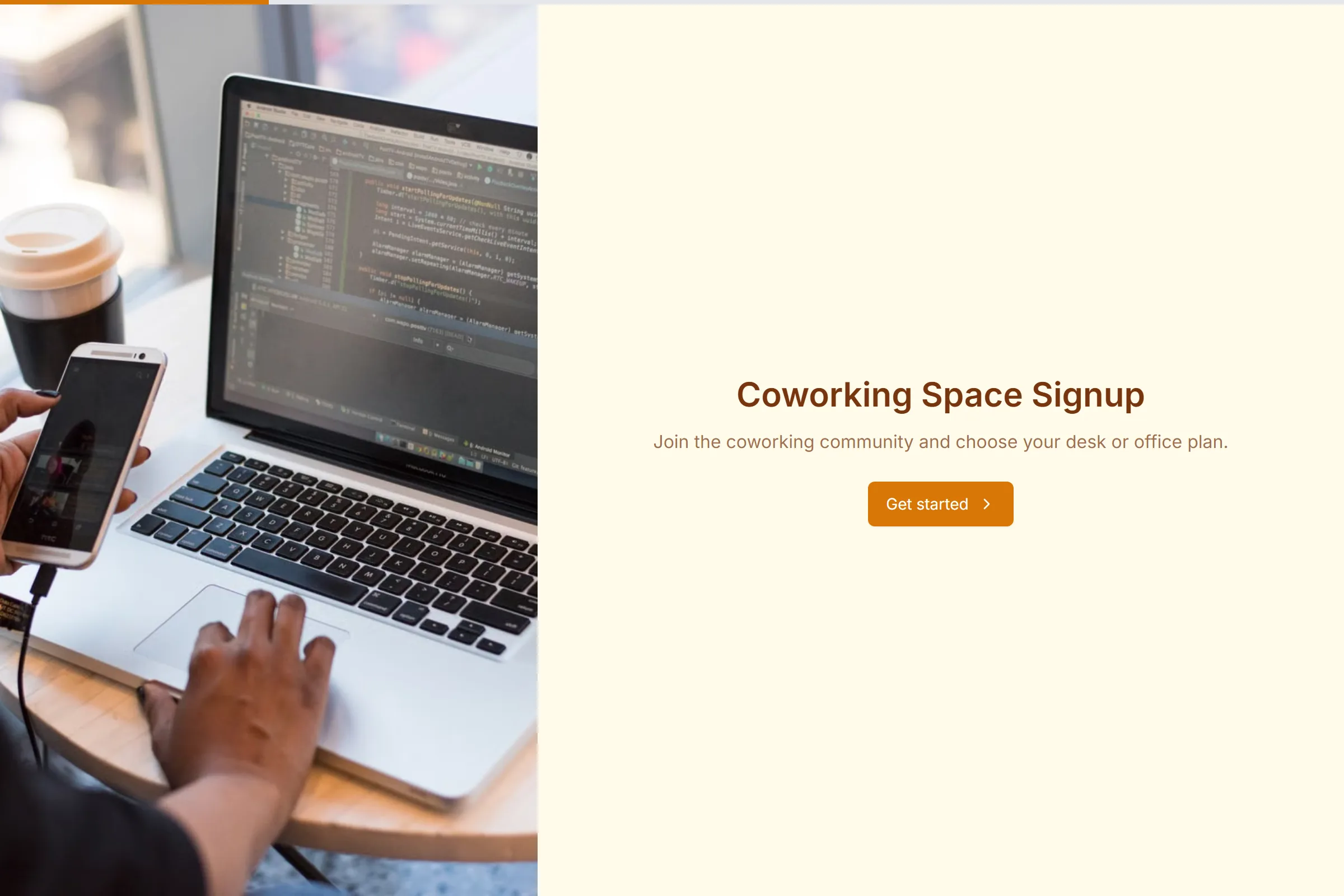 Coworking Space Signup preview