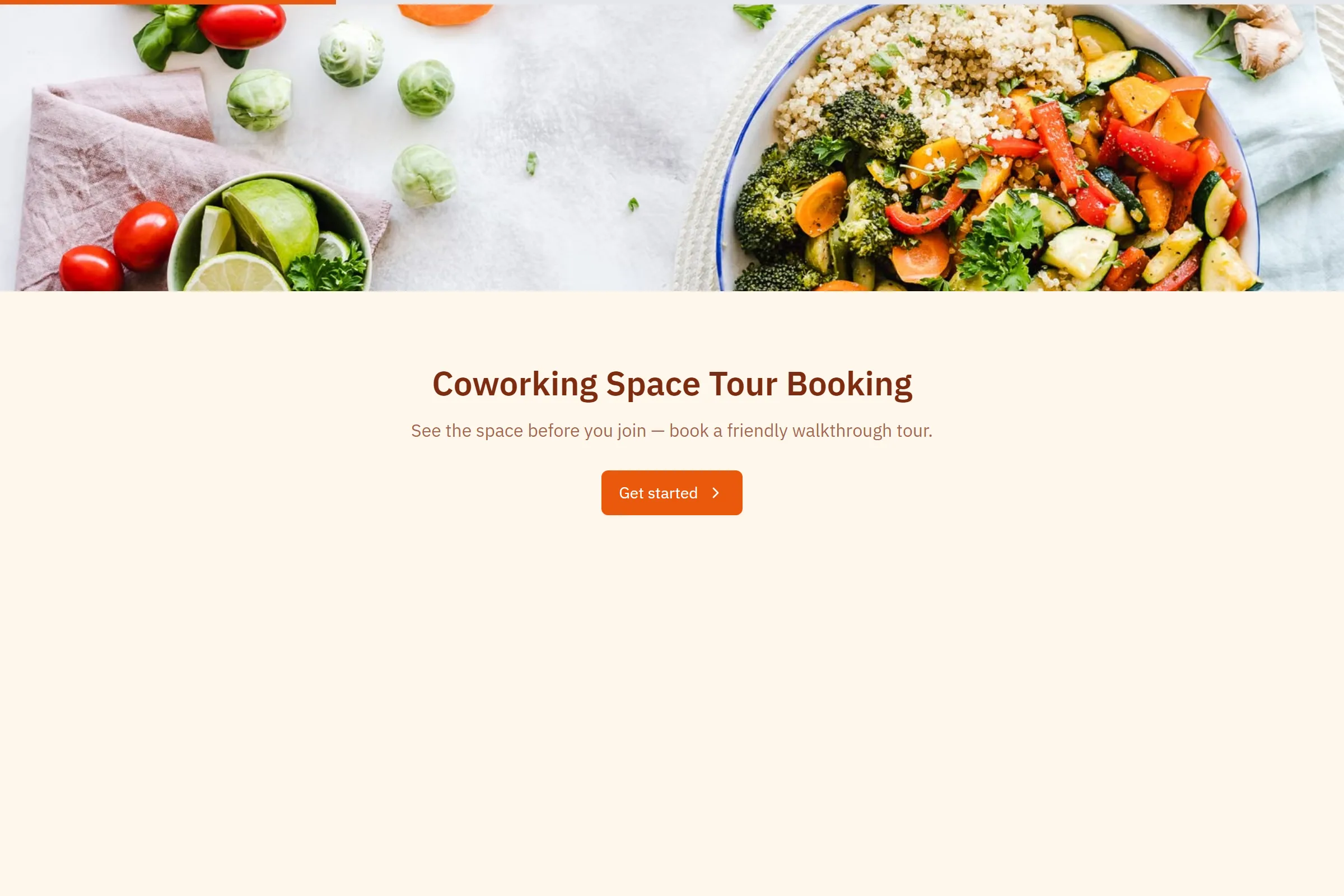 Coworking Space Tour Booking template preview