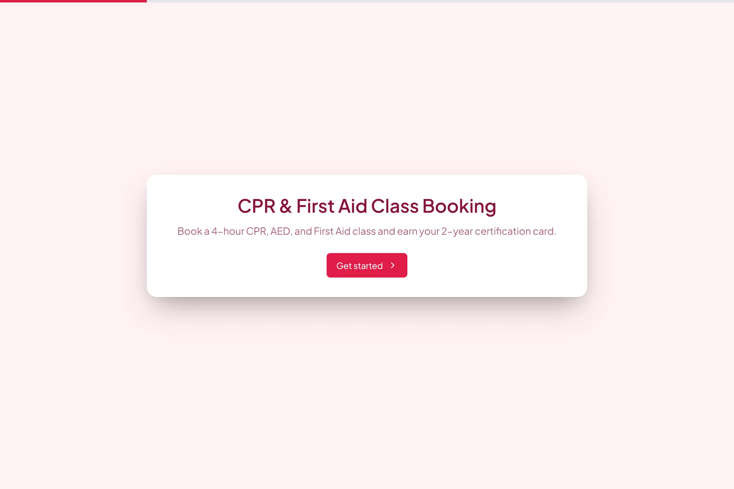 CPR & First Aid Class Booking preview