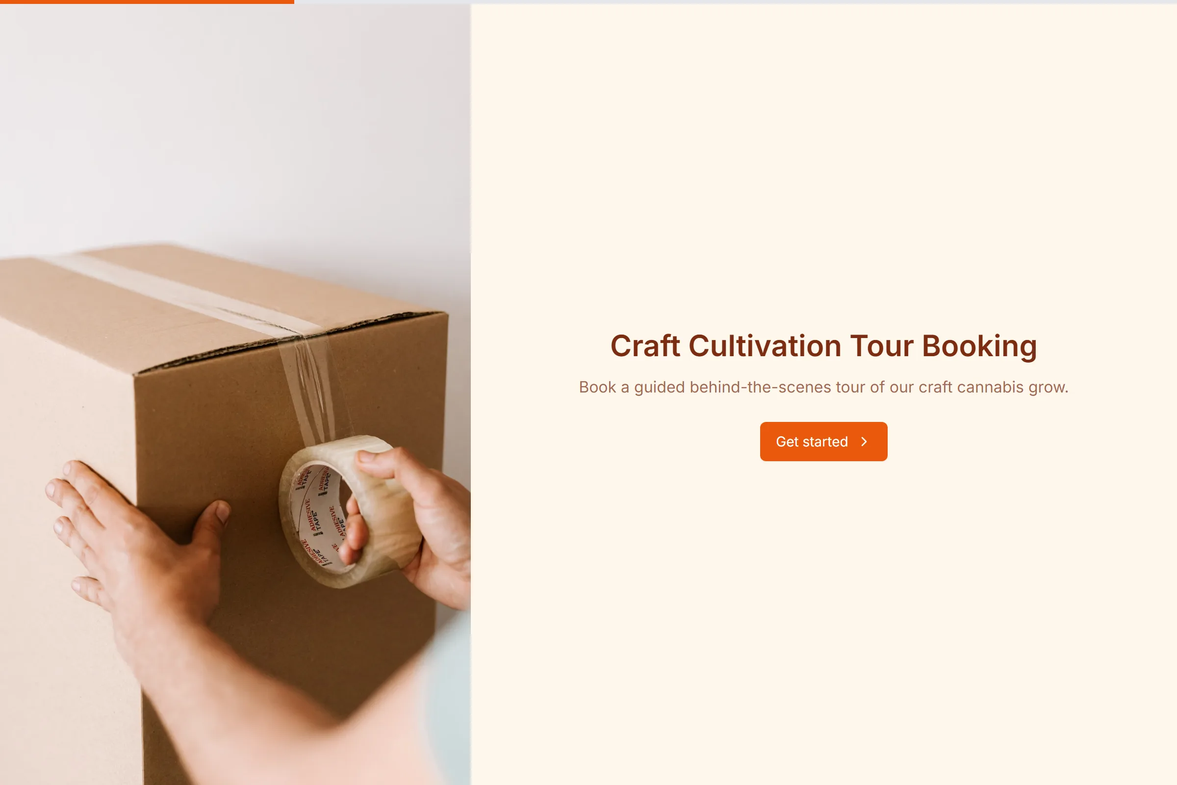 Craft Cultivation Tour Booking template preview