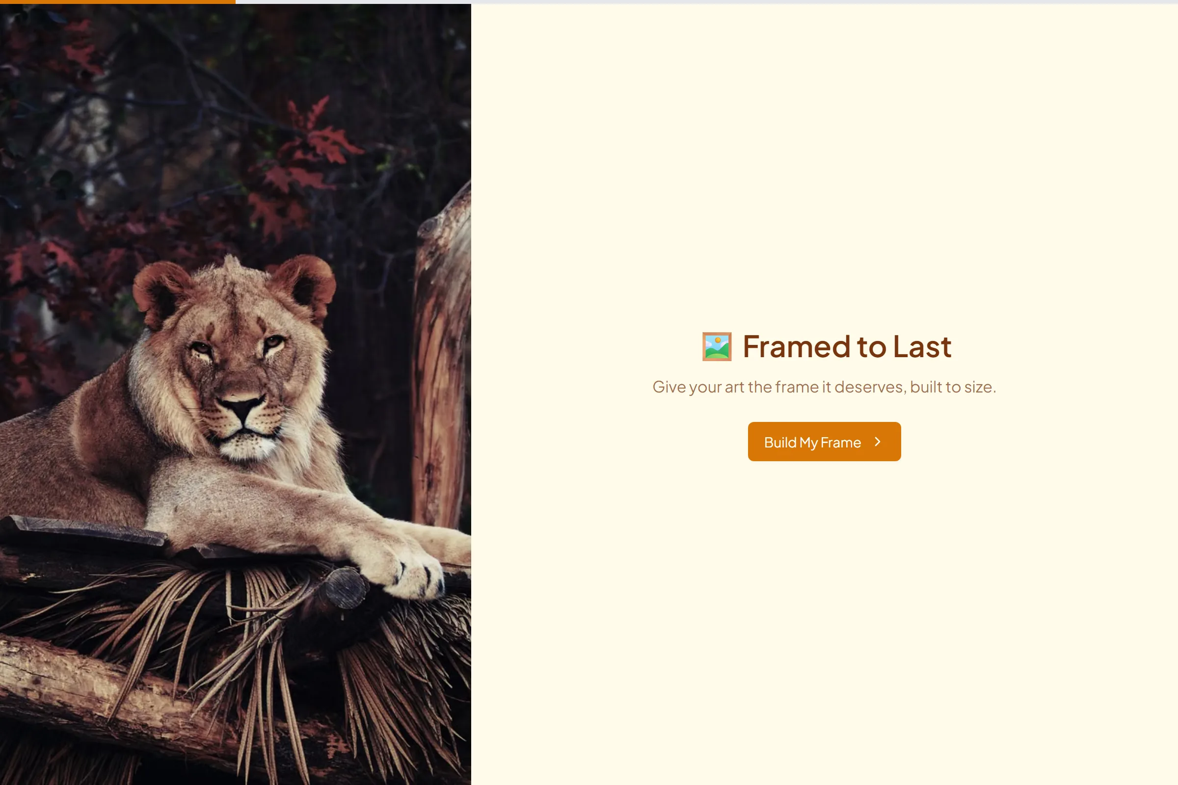 Custom Framing Order template preview