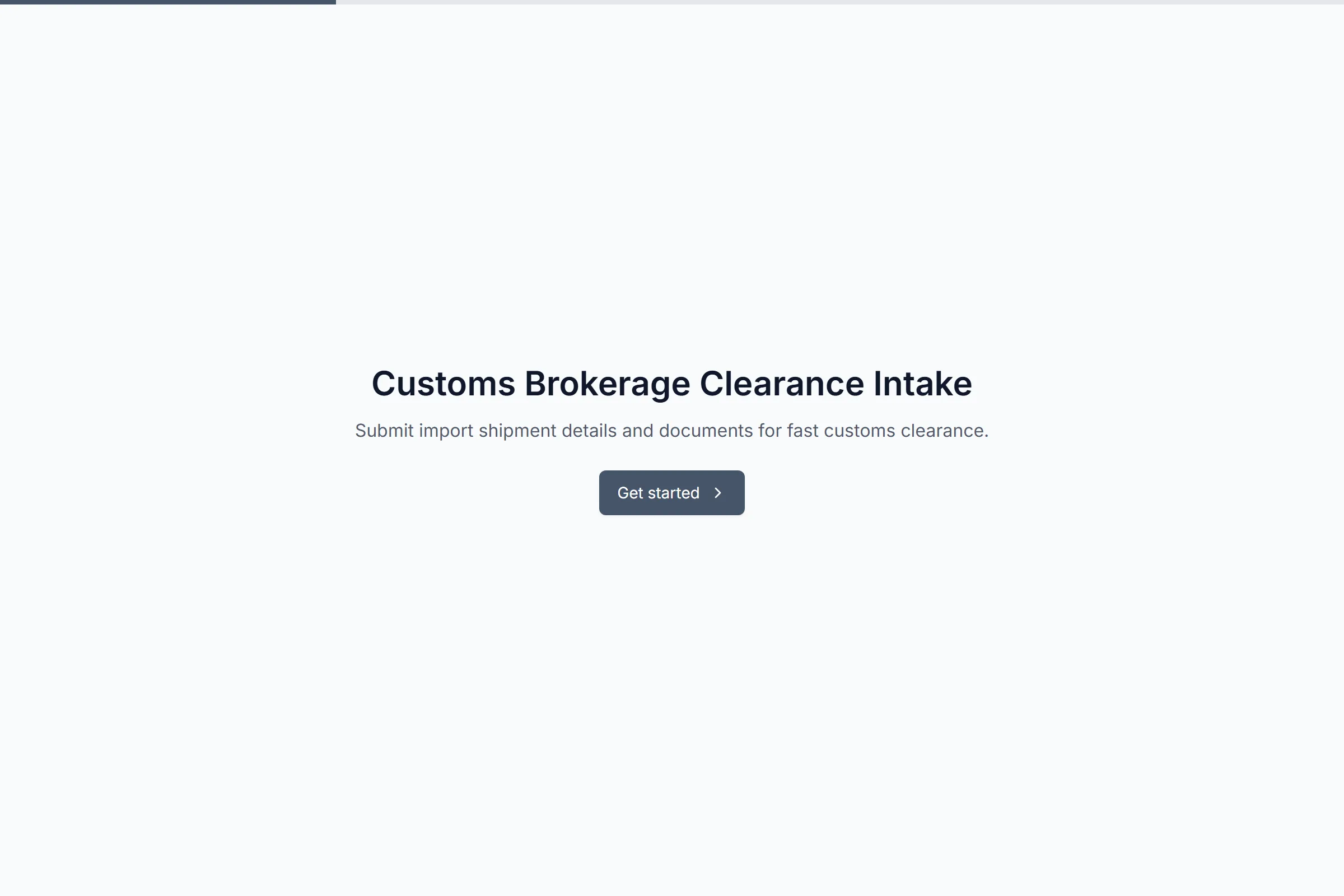 Customs Brokerage Clearance Intake preview