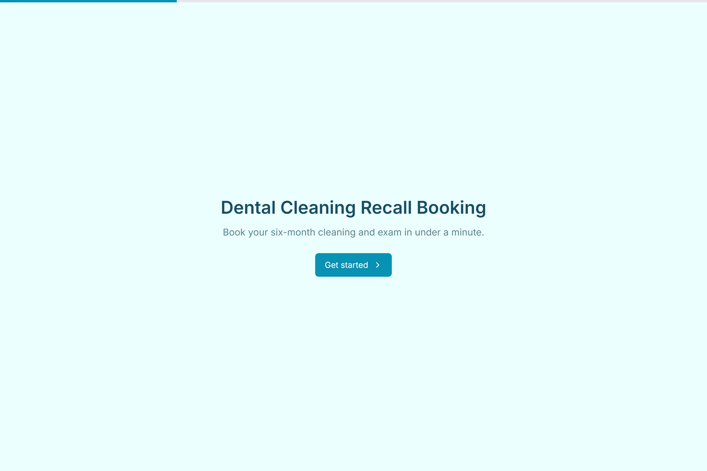 Dental Cleaning Recall Booking preview