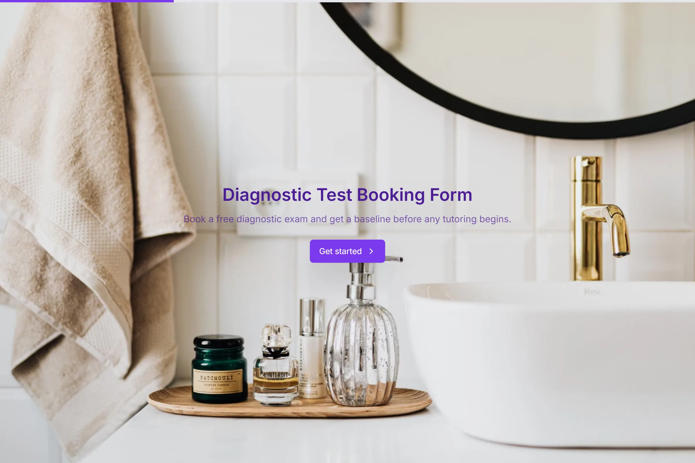 Diagnostic Test Booking Form template preview