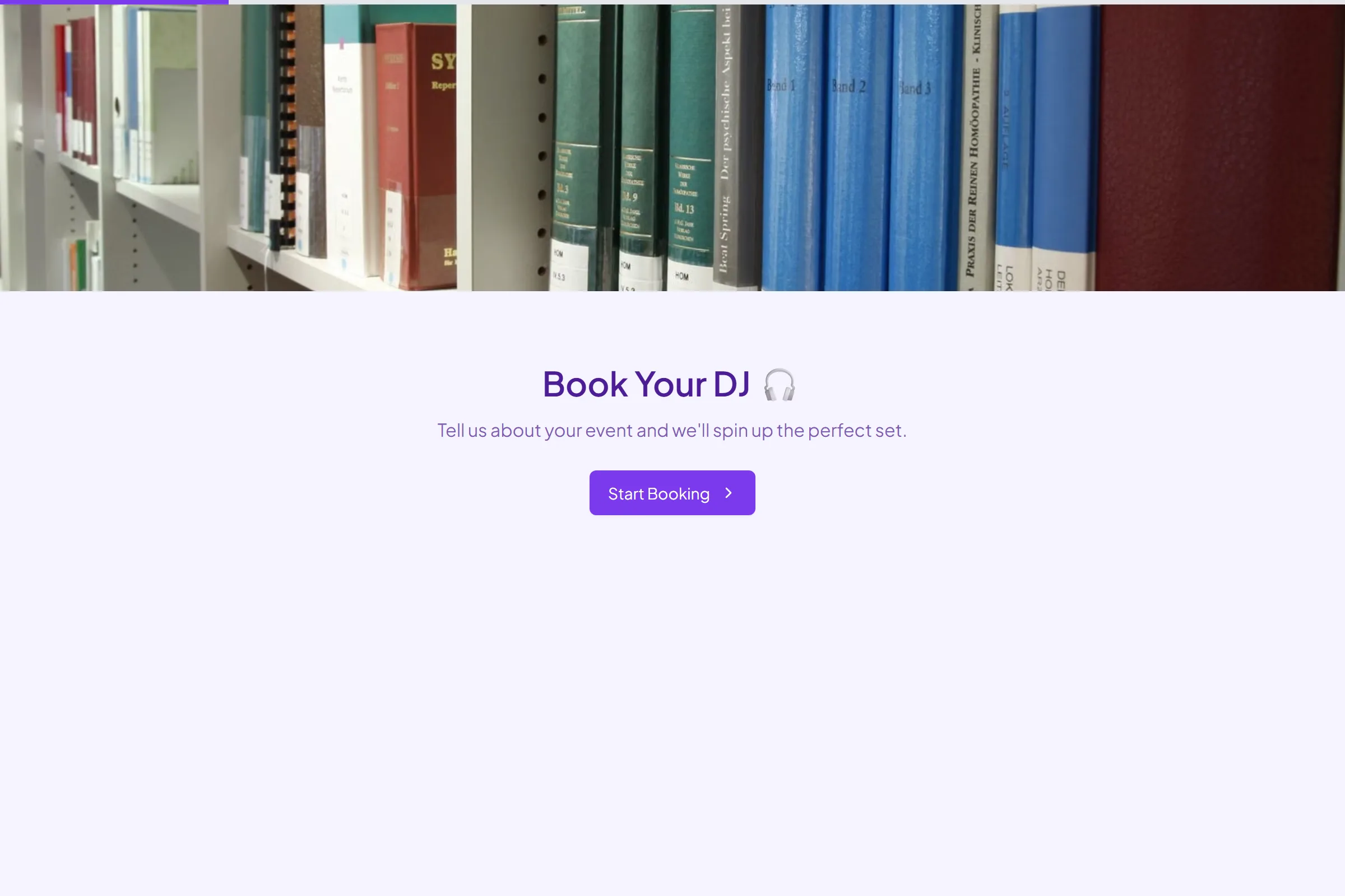 DJ Booking Request template preview