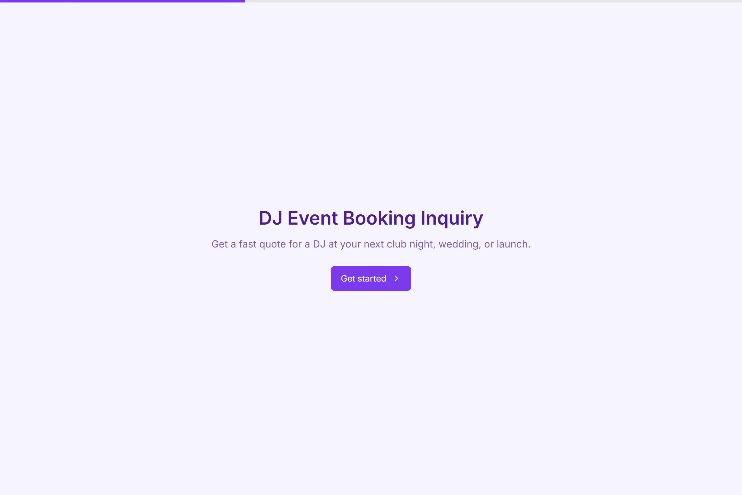 DJ Event Booking Inquiry preview