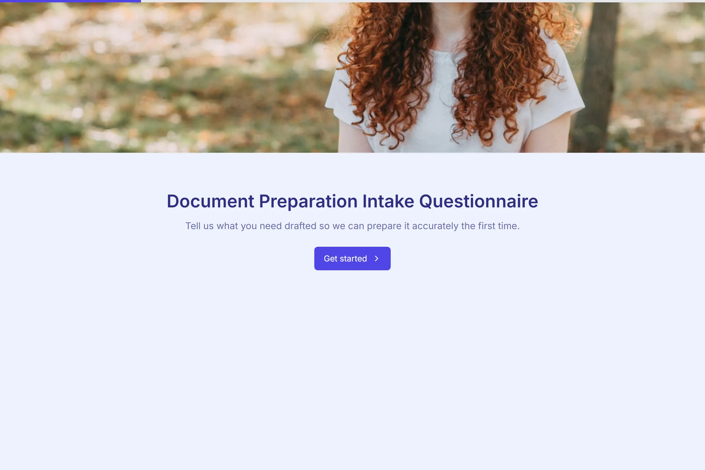 Document Preparation Intake Questionnaire template preview