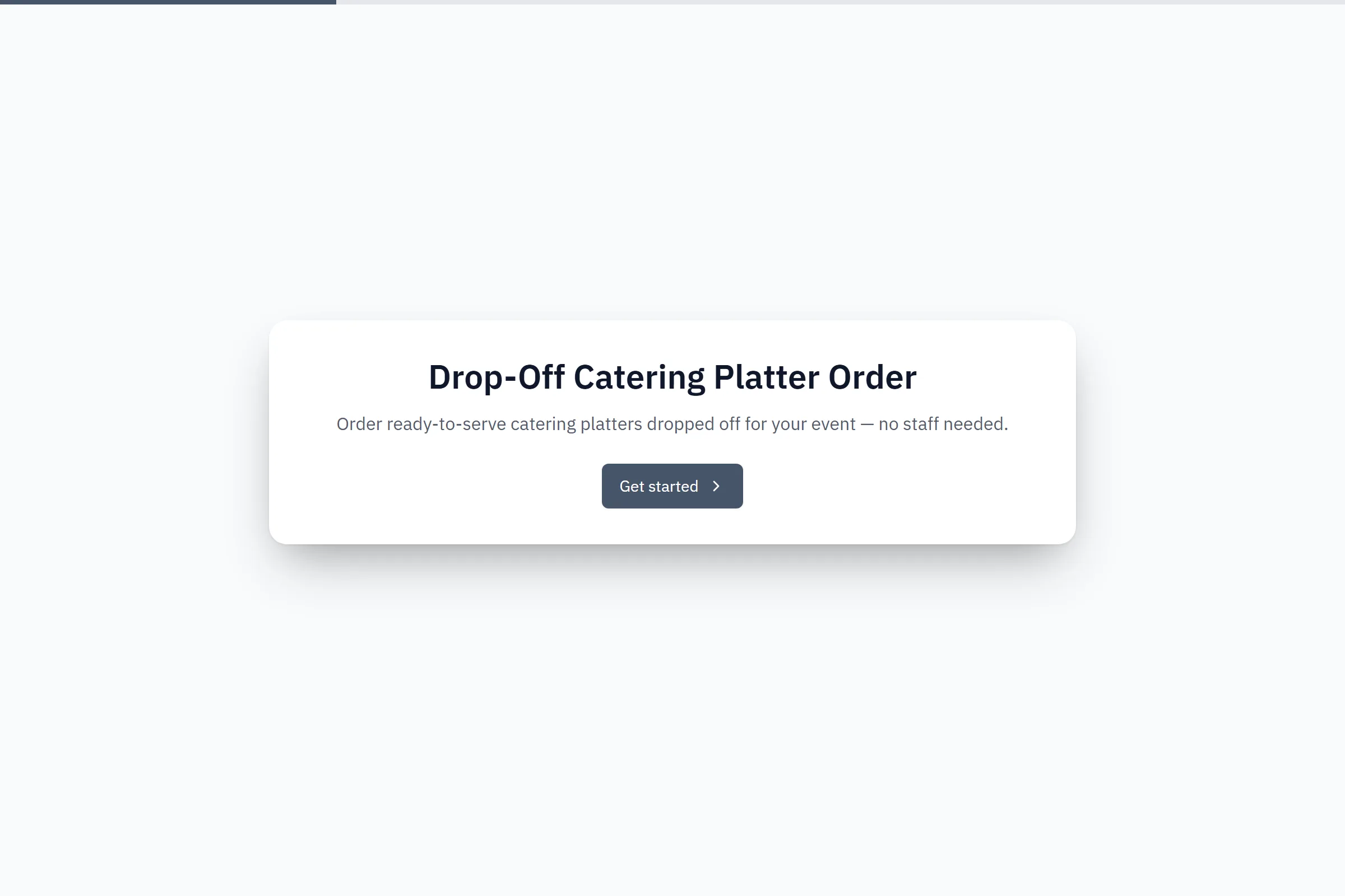 Drop-Off Catering Platter Order template preview