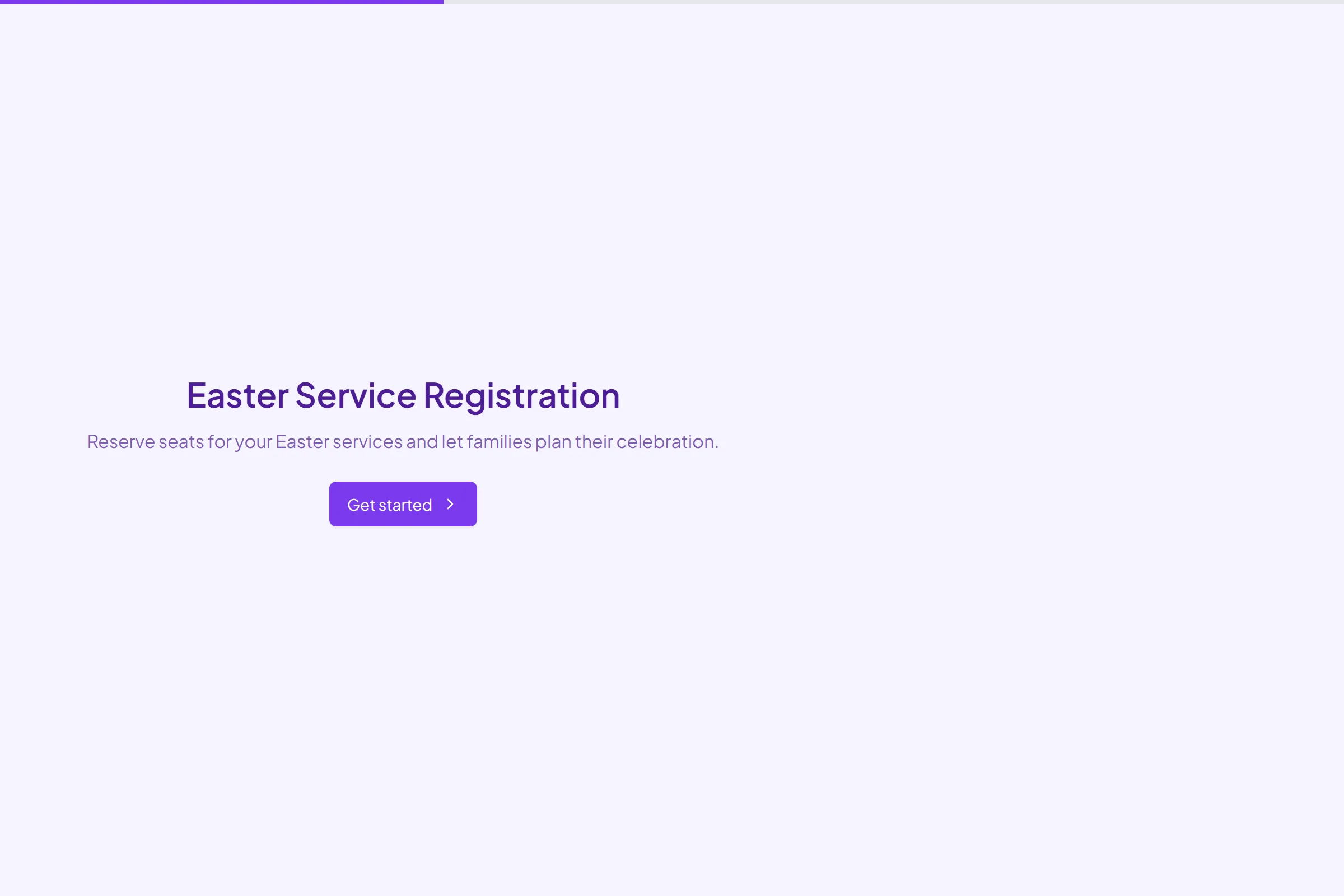 Easter Service Registration preview