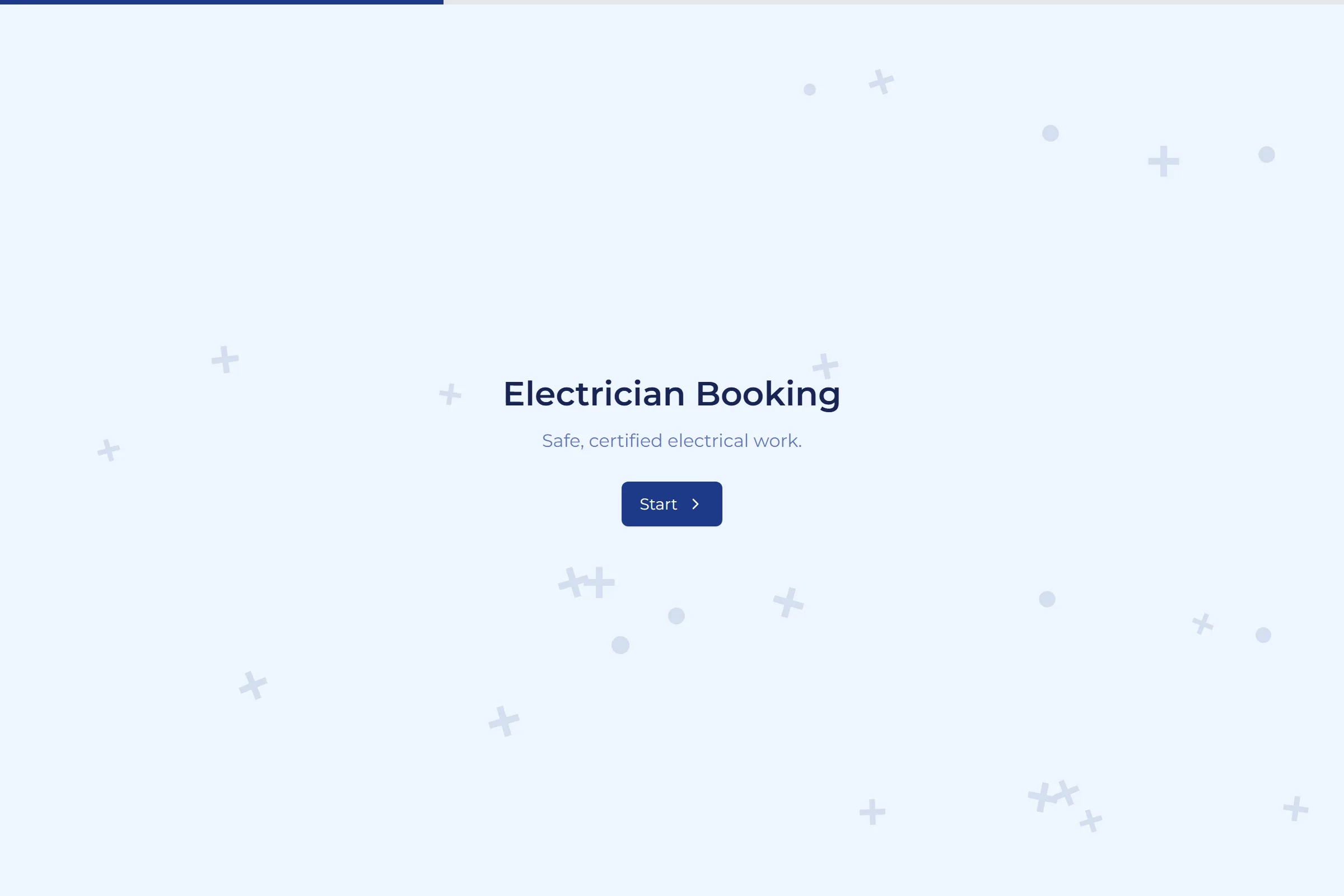 Electrician Booking template preview