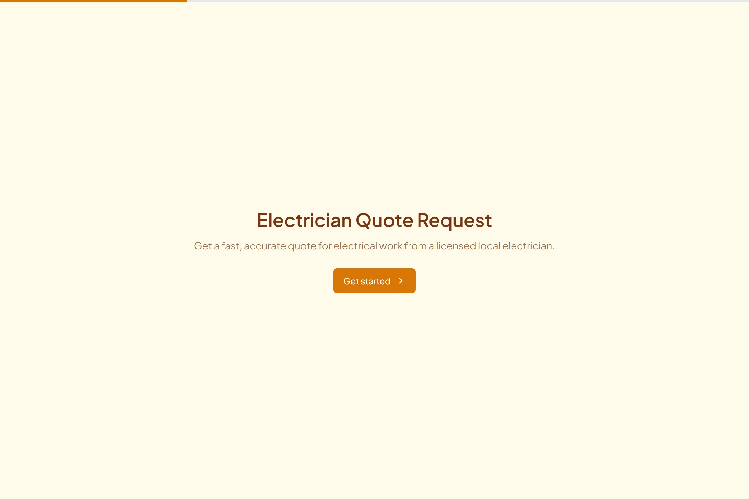 Electrician Quote Request preview