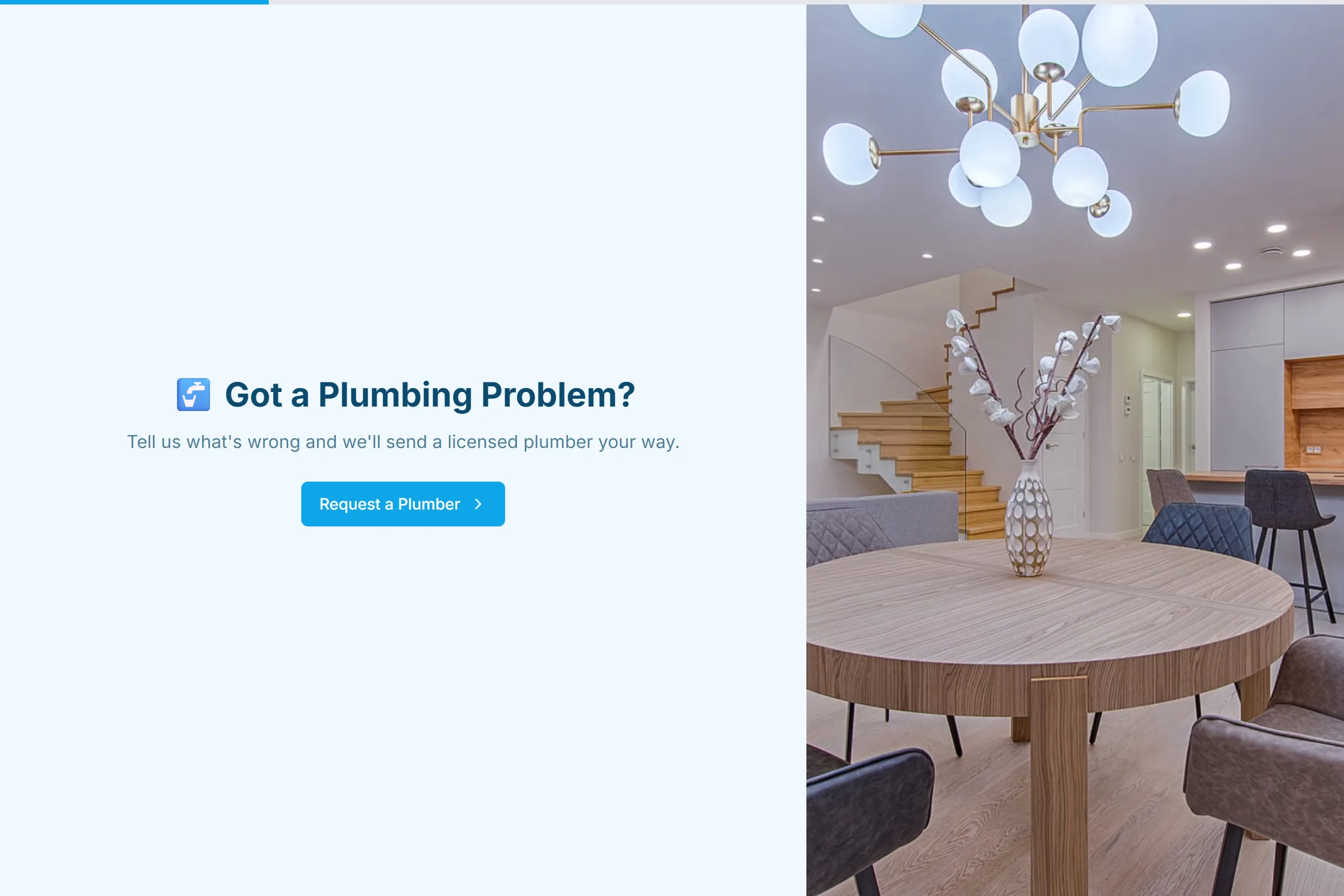 Emergency Plumbing Service Request template preview