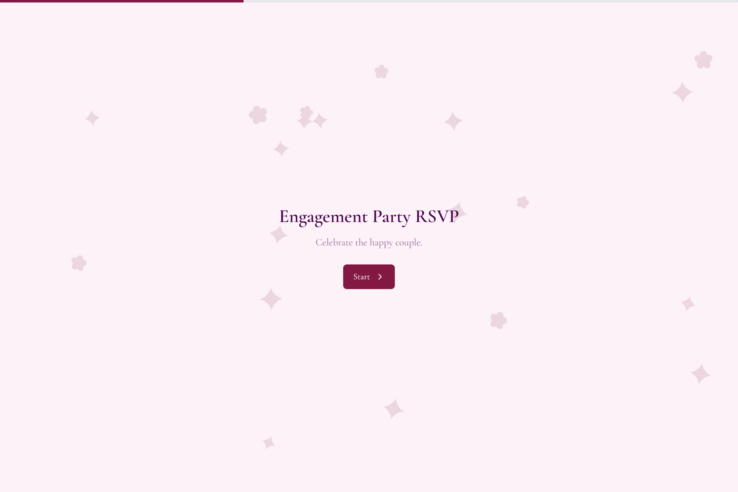 Engagement Party RSVP template preview