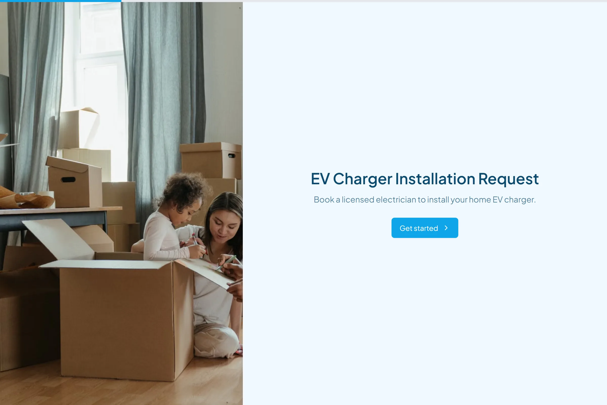EV Charger Installation Request preview