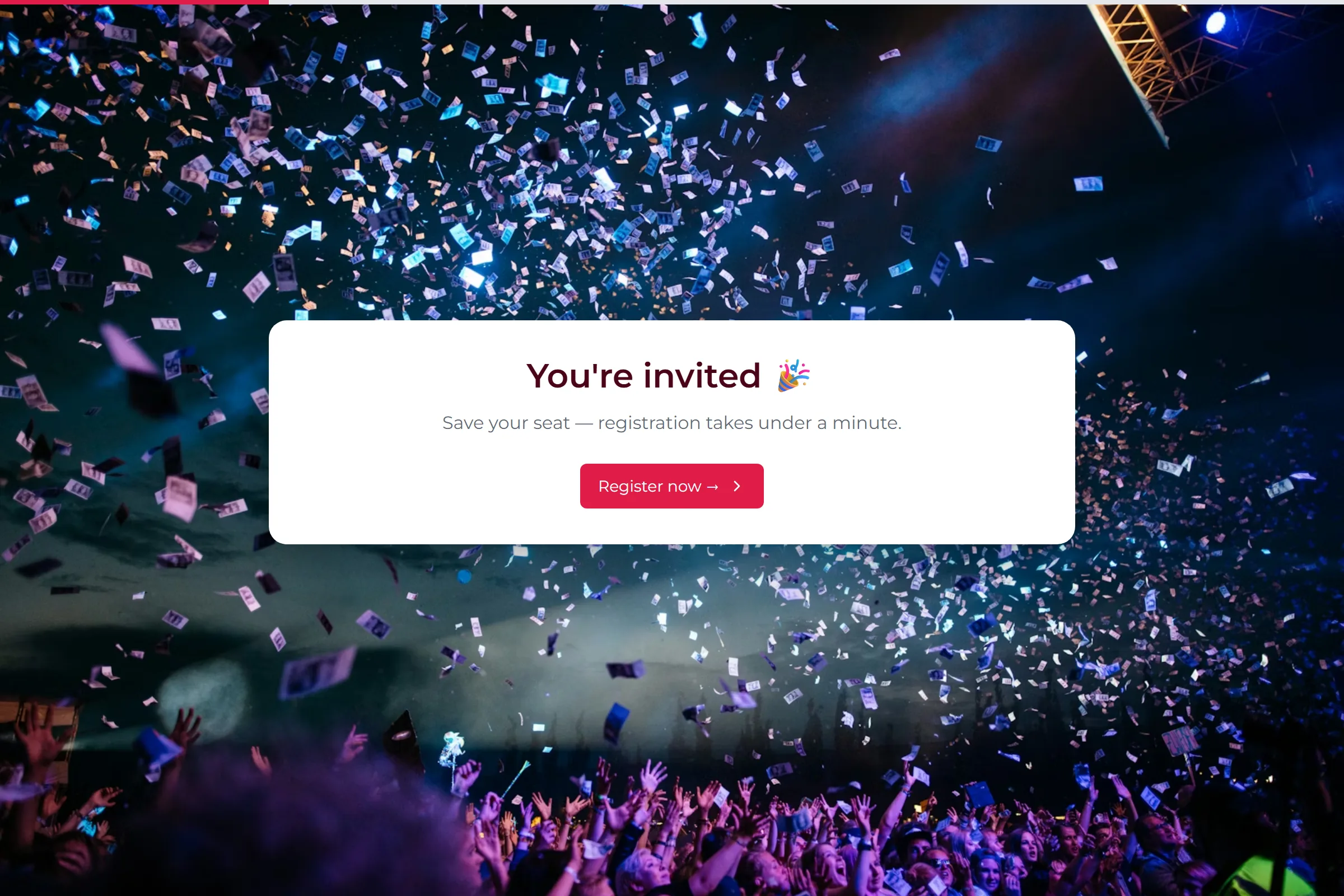 Event Registration preview
