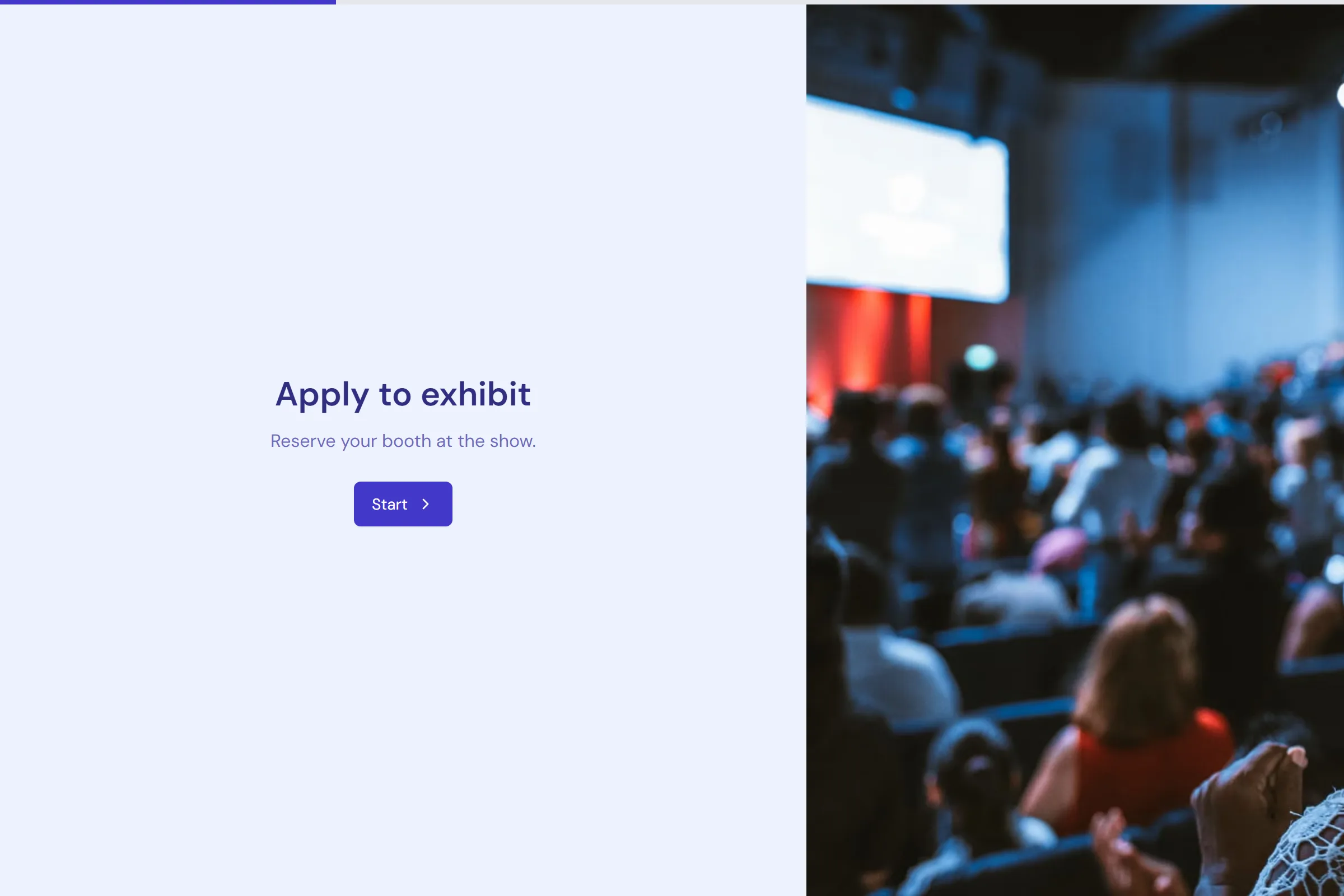 Exhibitor Application template preview