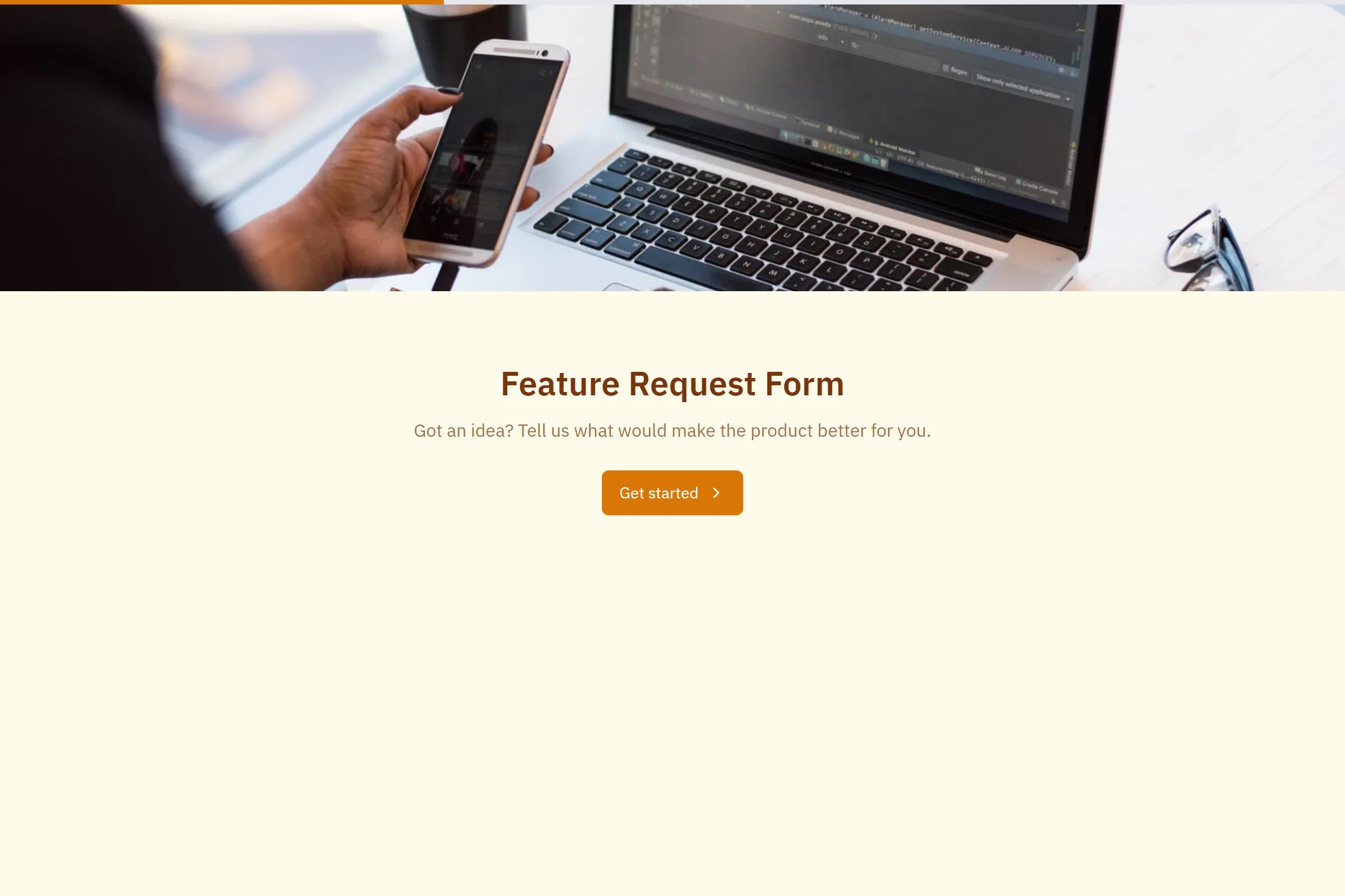 Feature Request Form template preview